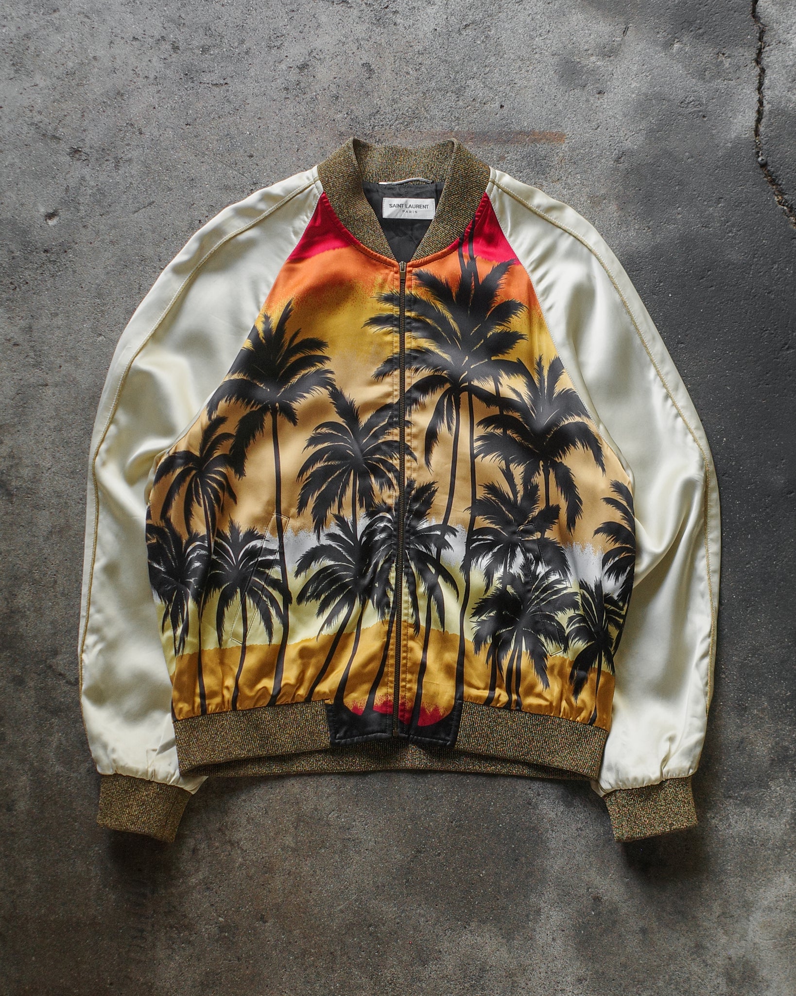 Saint Laurent Paris SS16 Palm Tree Bomber