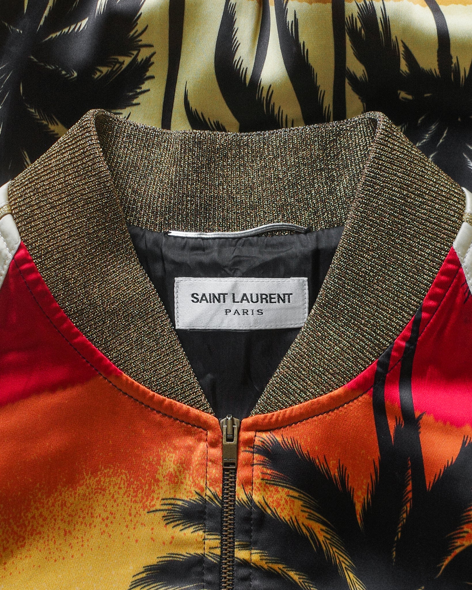 Saint Laurent Paris SS16 Palm Tree Bomber