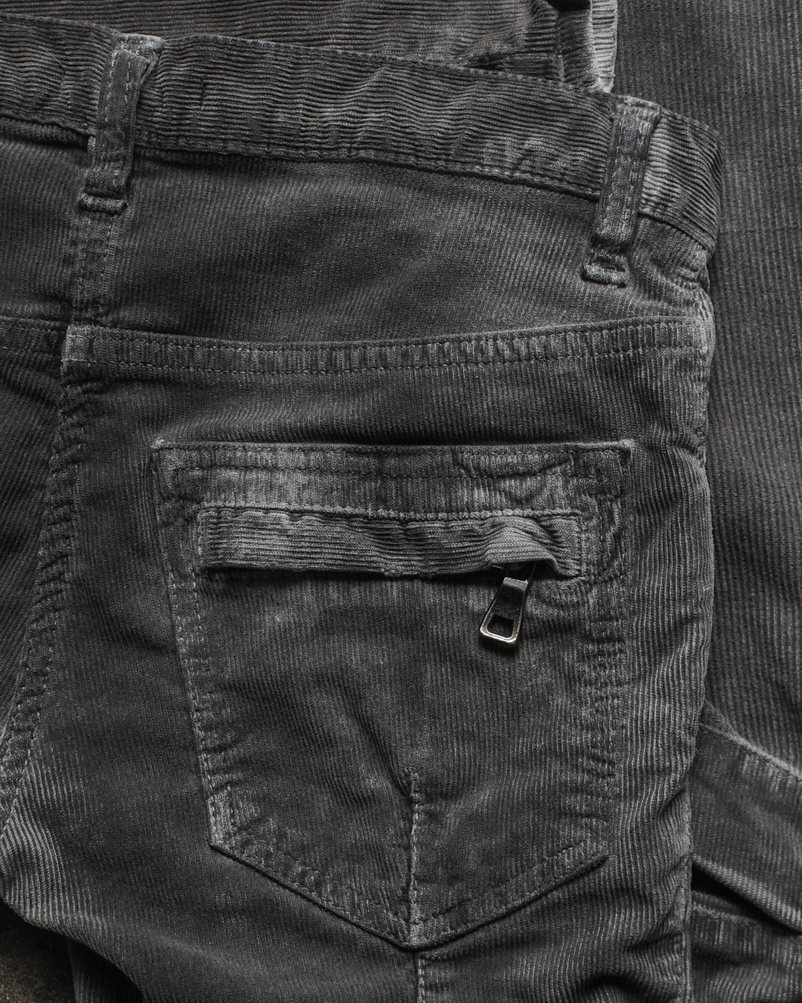 Balmain SS11 Repaired Waxed Corduroy Biker Pants