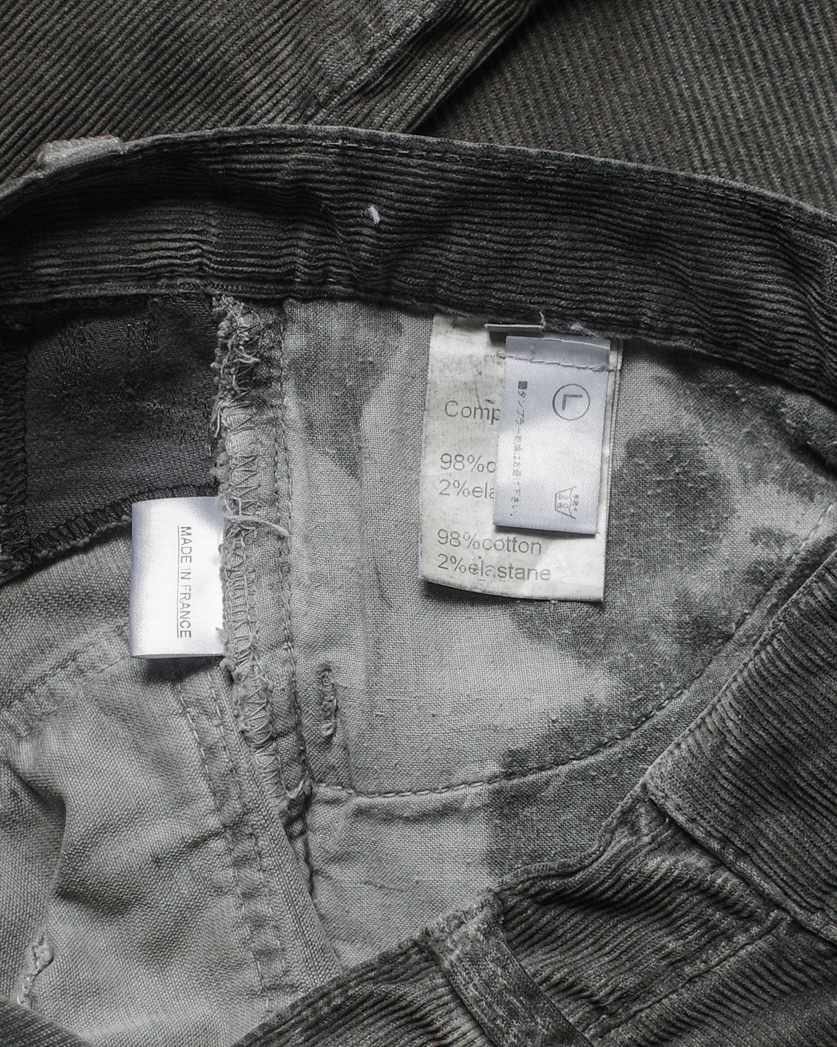 Balmain SS11 Repaired Waxed Corduroy Biker Pants