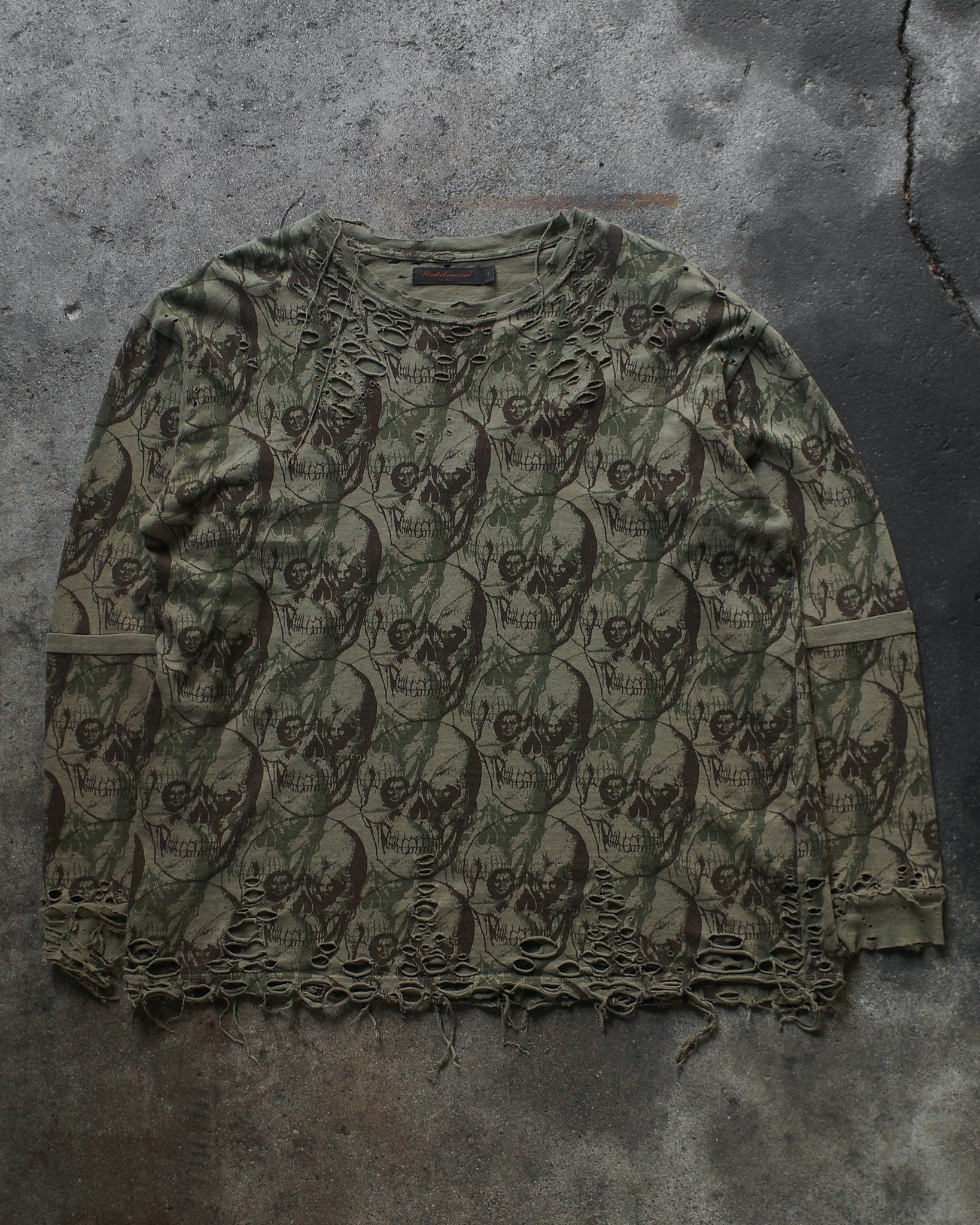 Undercover SS03 Distressed Camo Long Sleeve