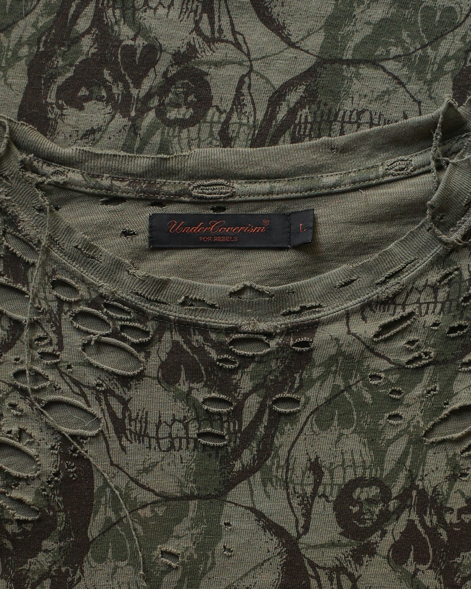 Undercover SS03 Distressed Camo Long Sleeve