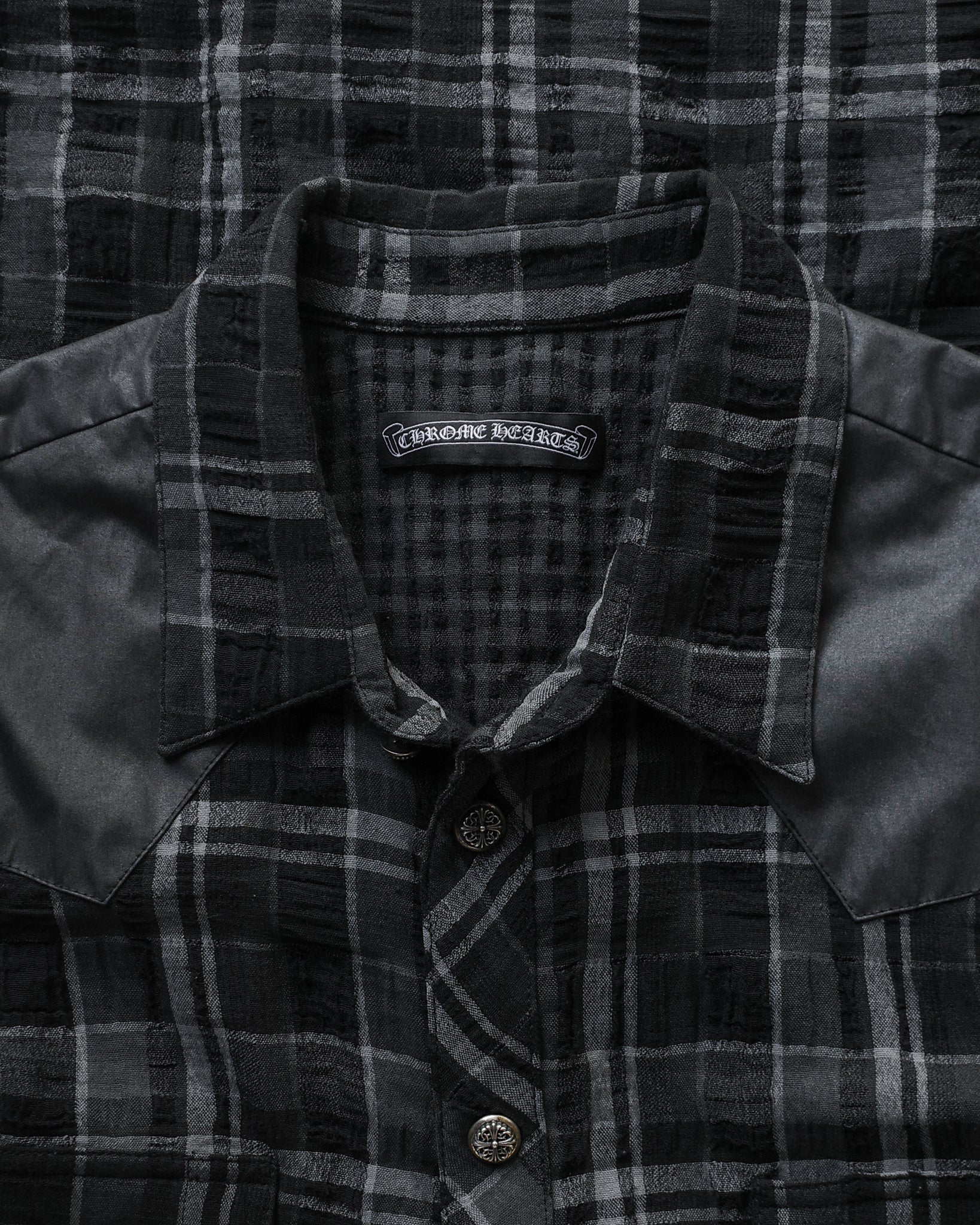 Chrome Hearts Leather Patch Flannel