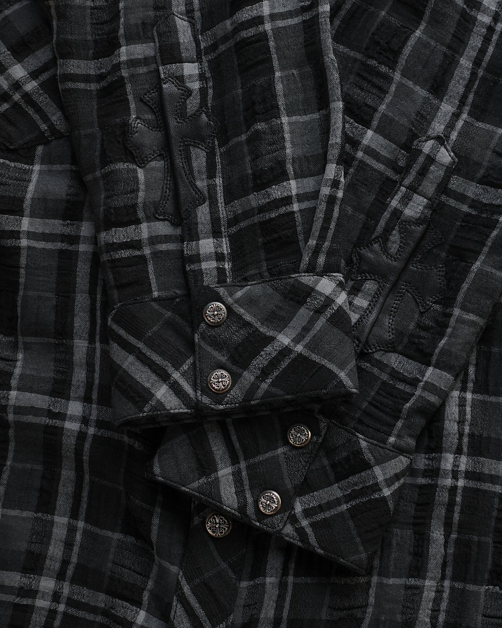 Chrome Hearts Leather Patch Flannel