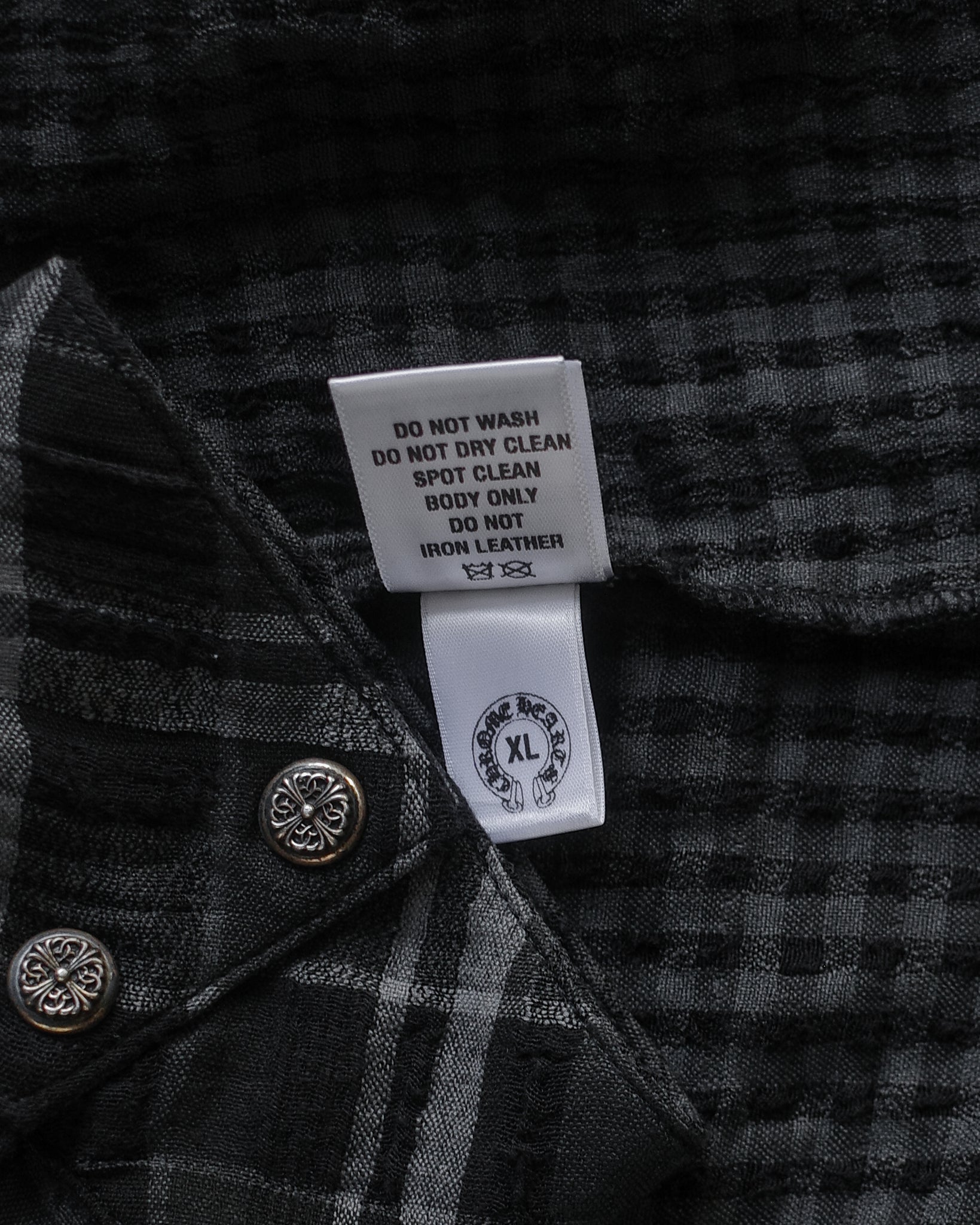 Chrome Hearts Leather Patch Flannel