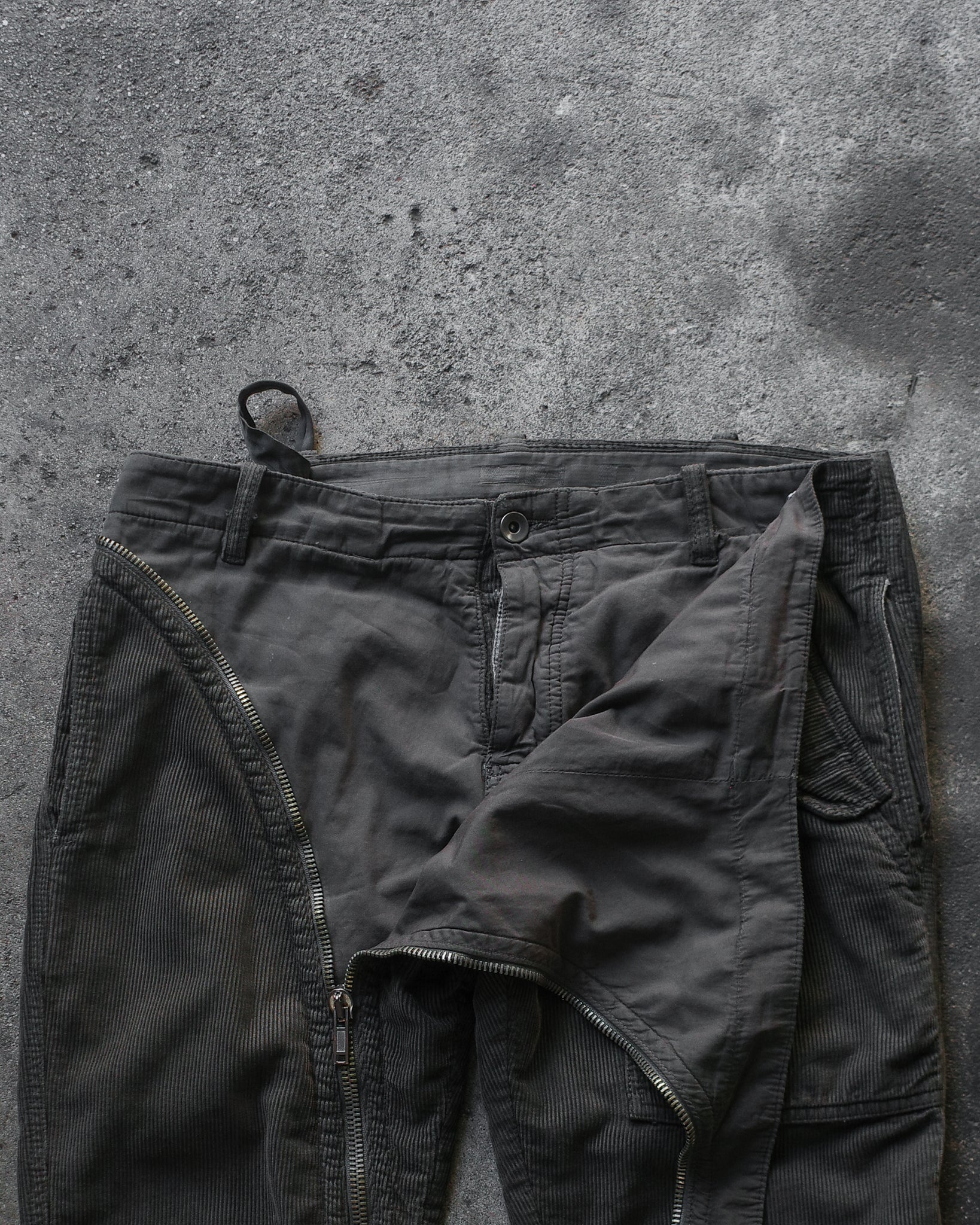 Rick Owens FW07 Double Layered Aircut Corduroy Pants