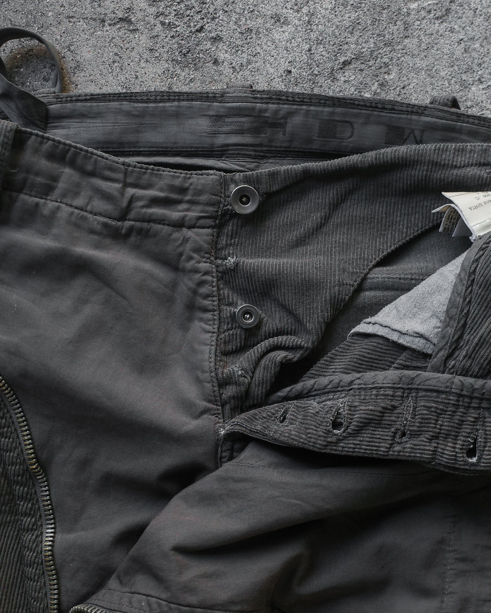 Rick Owens FW07 Double Layered Aircut Corduroy Pants