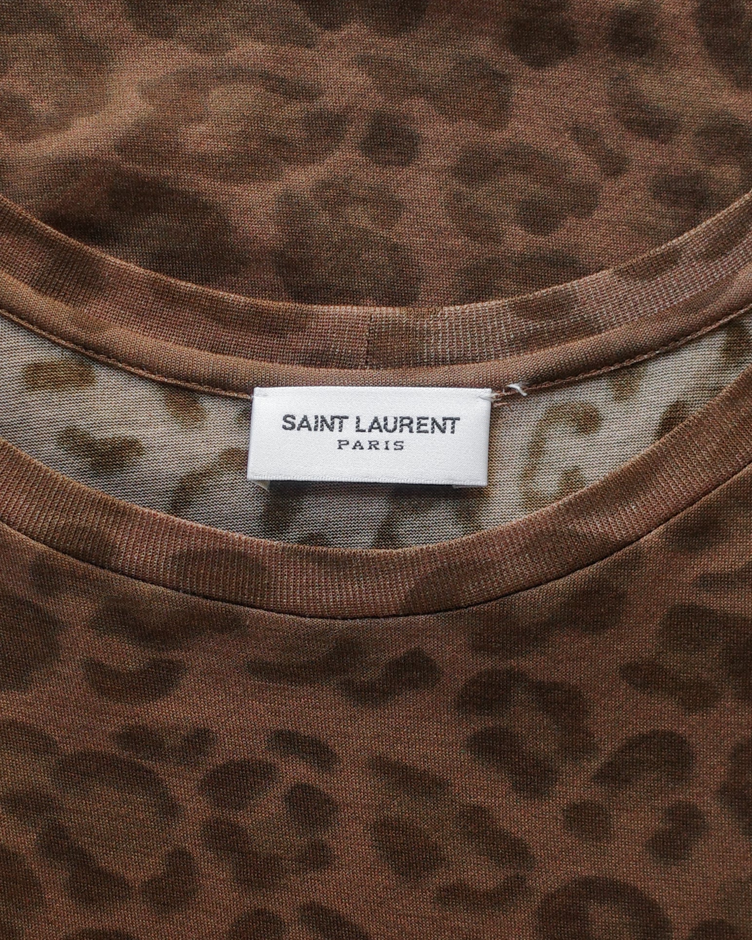 Saint Laurent Paris 2014 Leopard Print Tee
