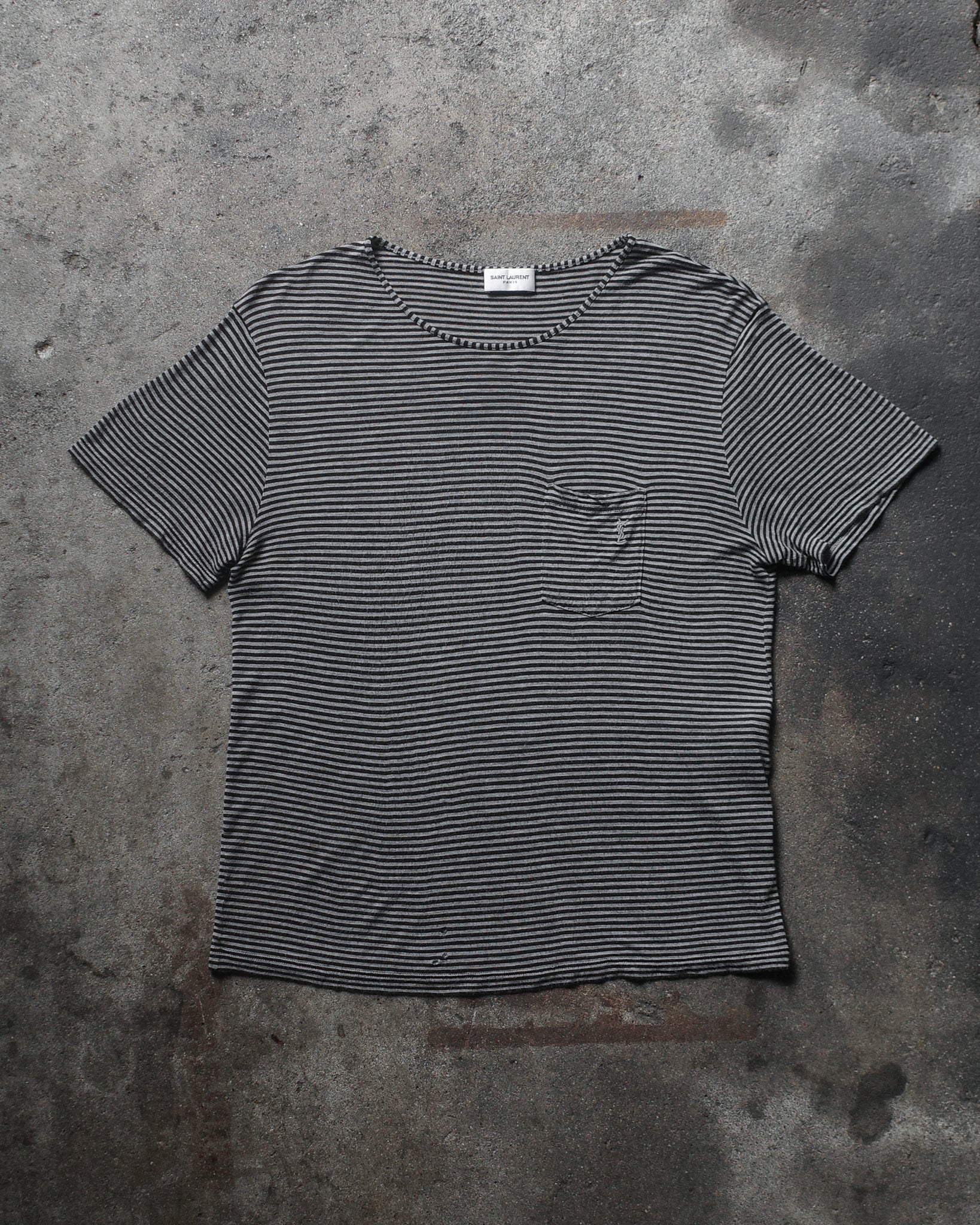 Saint Laurent Paris 2020 Striped Pocket Tee