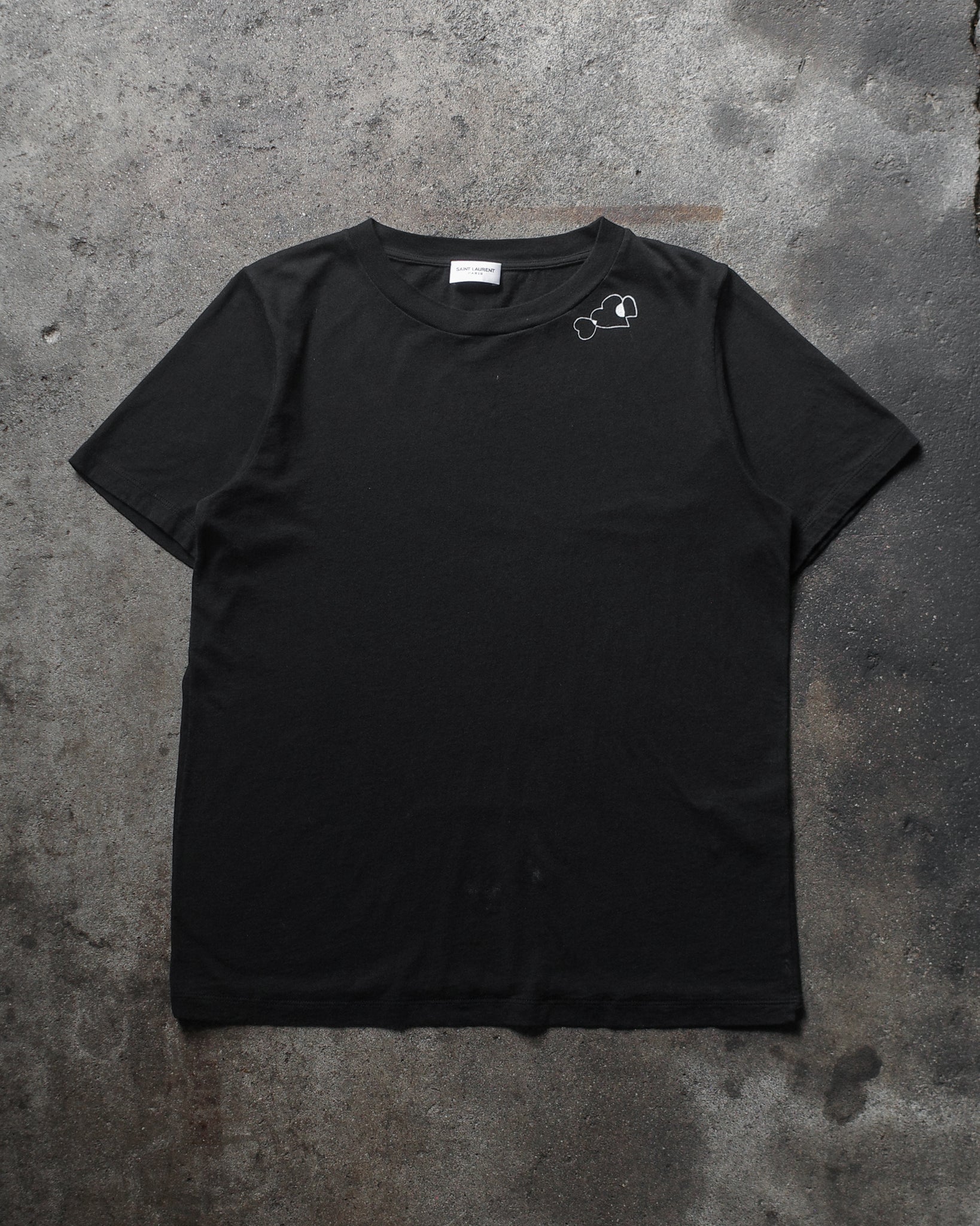 Saint Laurent Paris 2016 Heart Logo Tee
