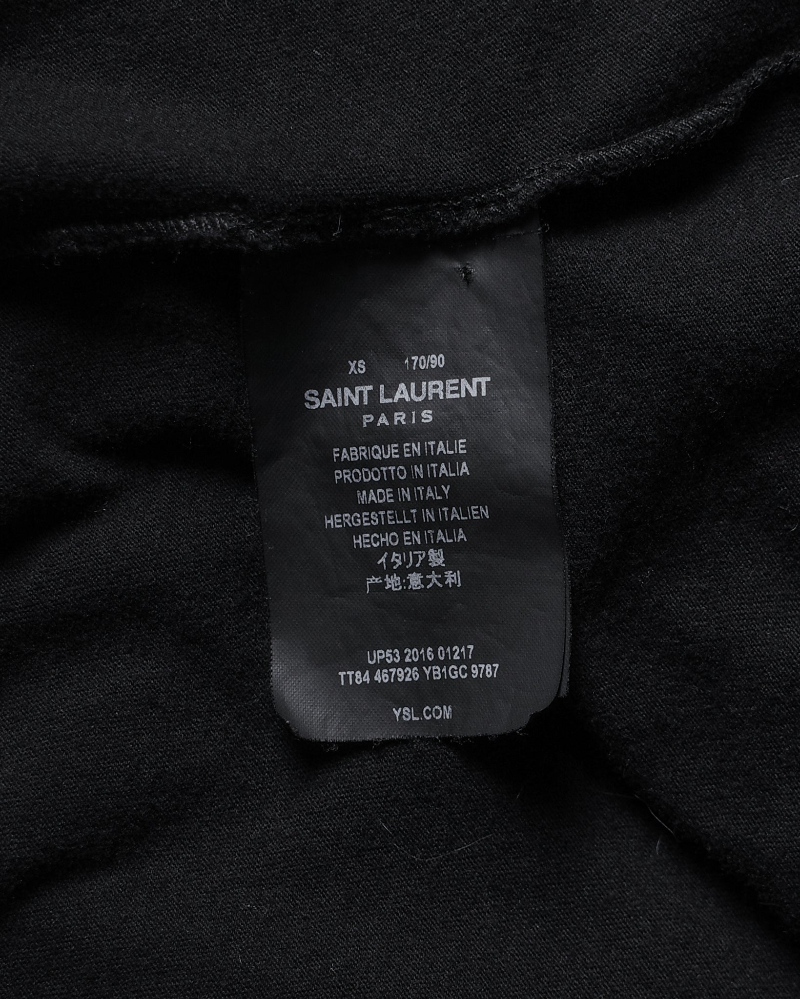 Saint Laurent Paris 2016 Heart Logo Tee