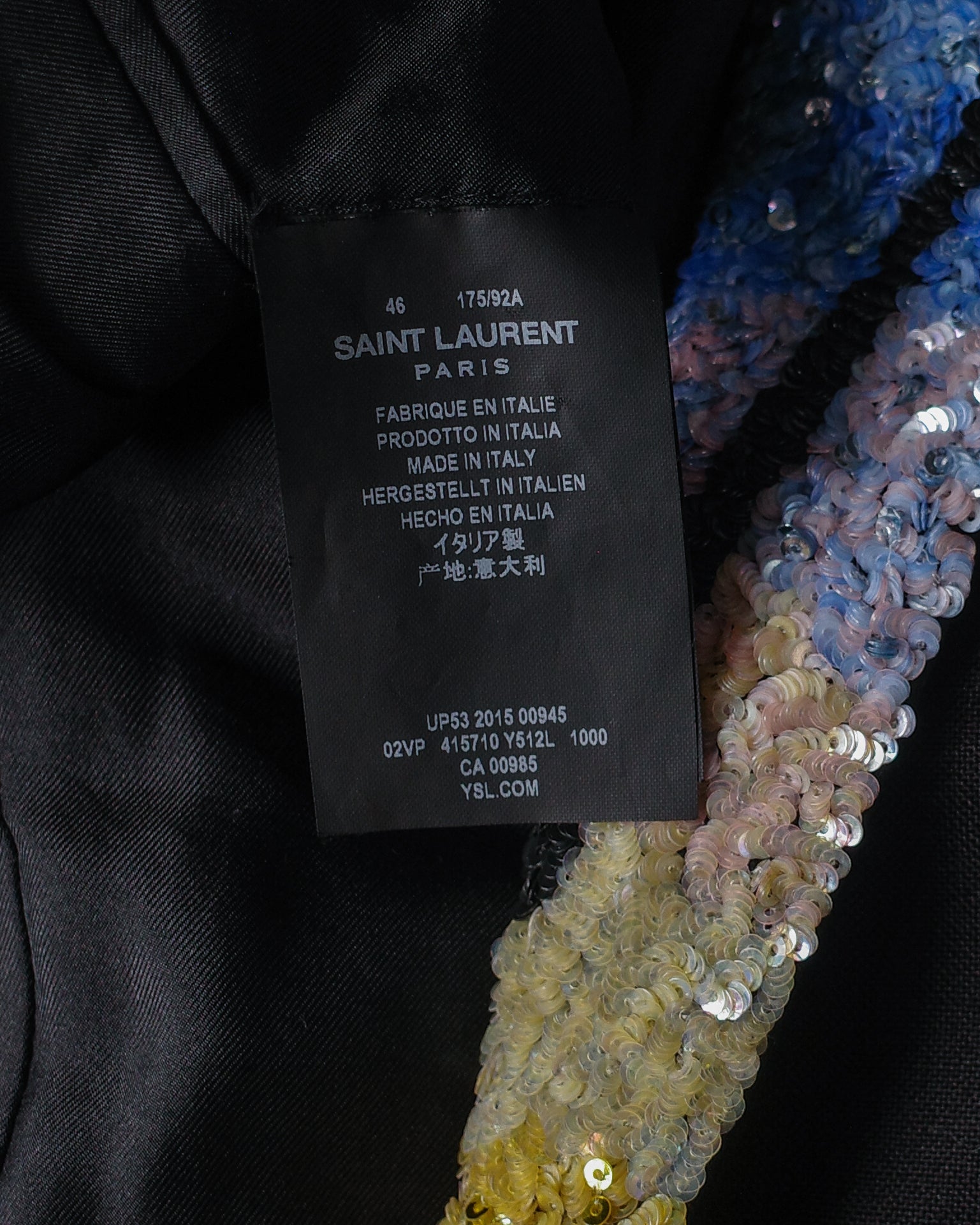 Saint Laurent Paris 2016 Palm Tree Lapel Blazer