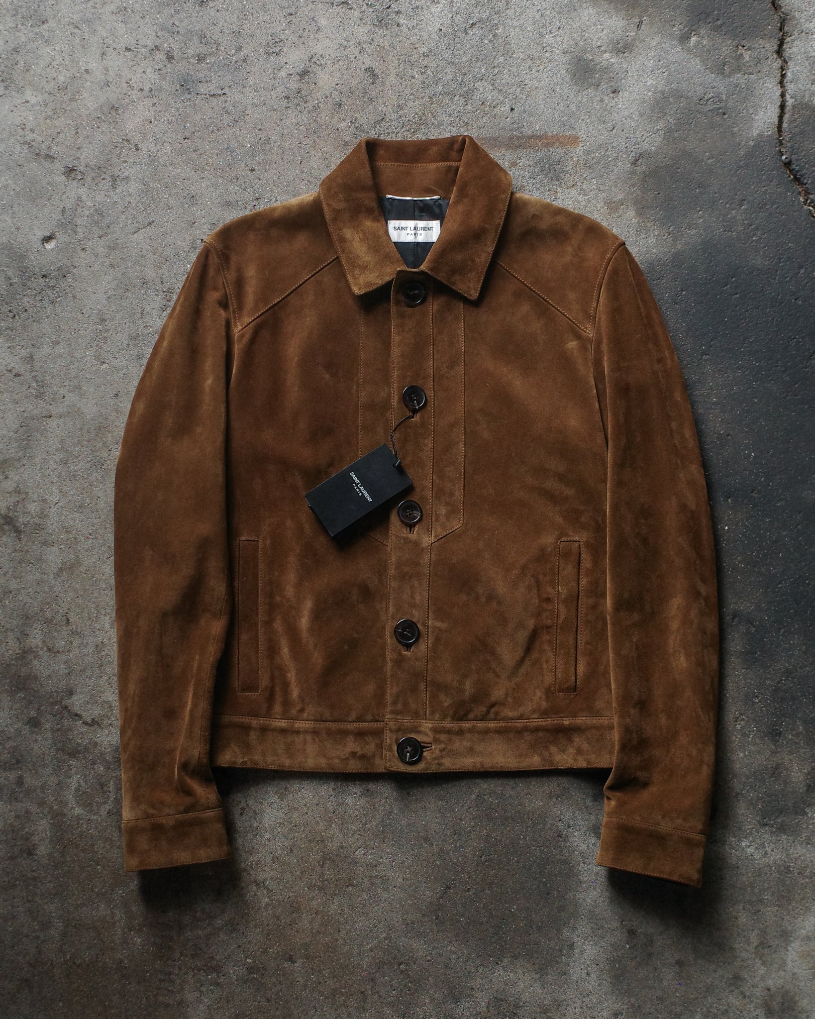 Saint Laurent Paris 2020 Sueded Trucker Jacket