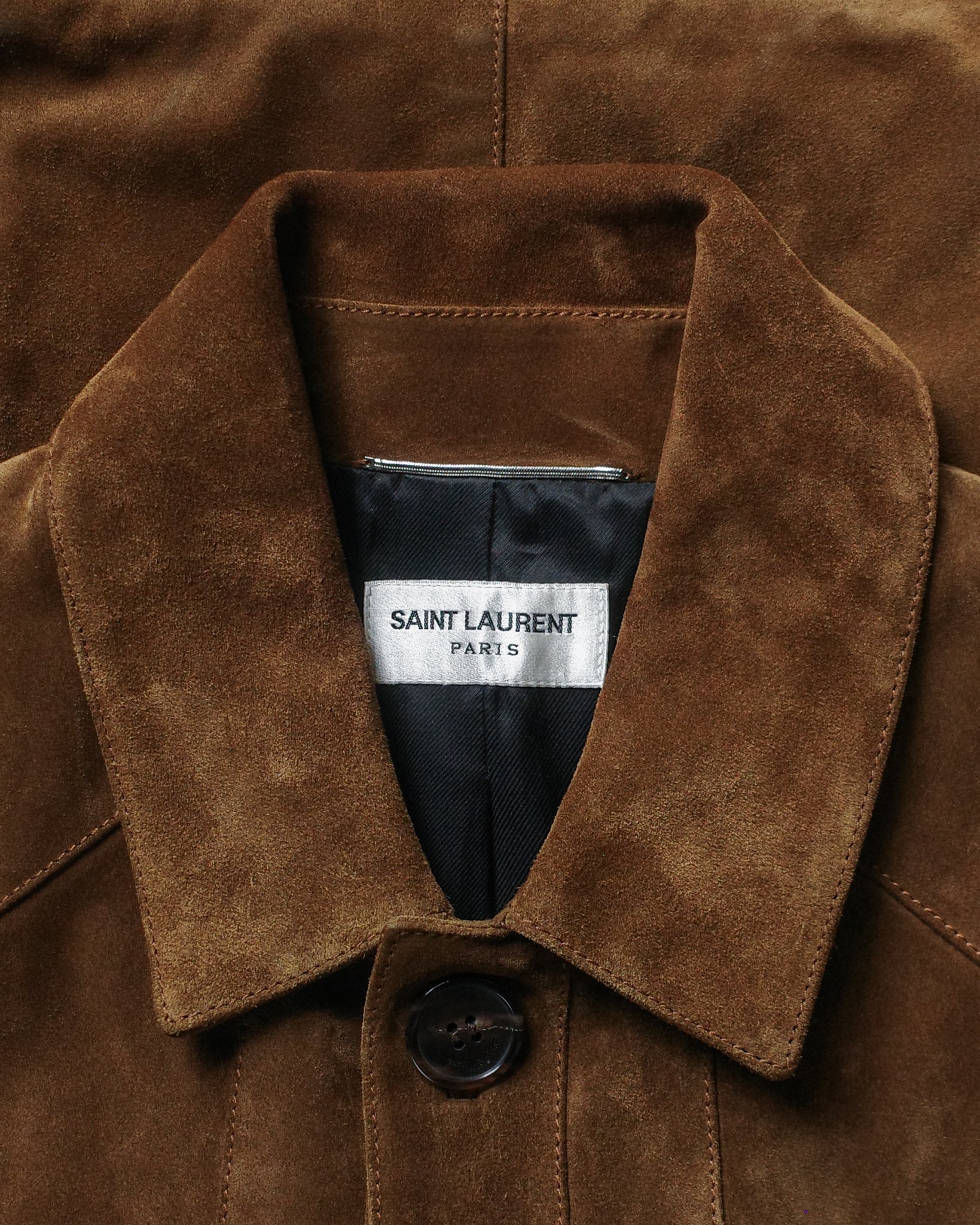 Saint Laurent Paris 2020 Sueded Trucker Jacket