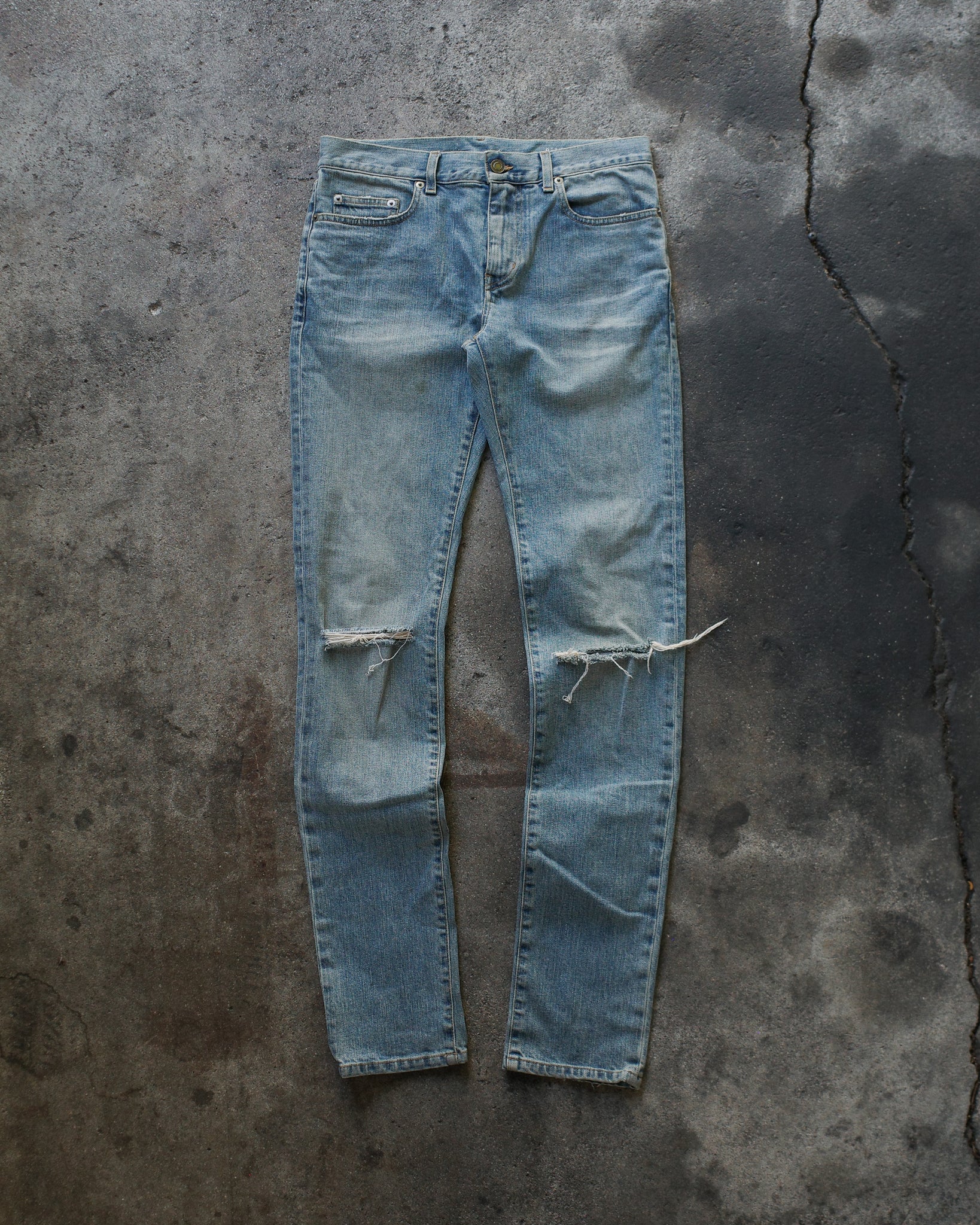 Saint Laurent Paris 2016 D02 Knee Slit Denim