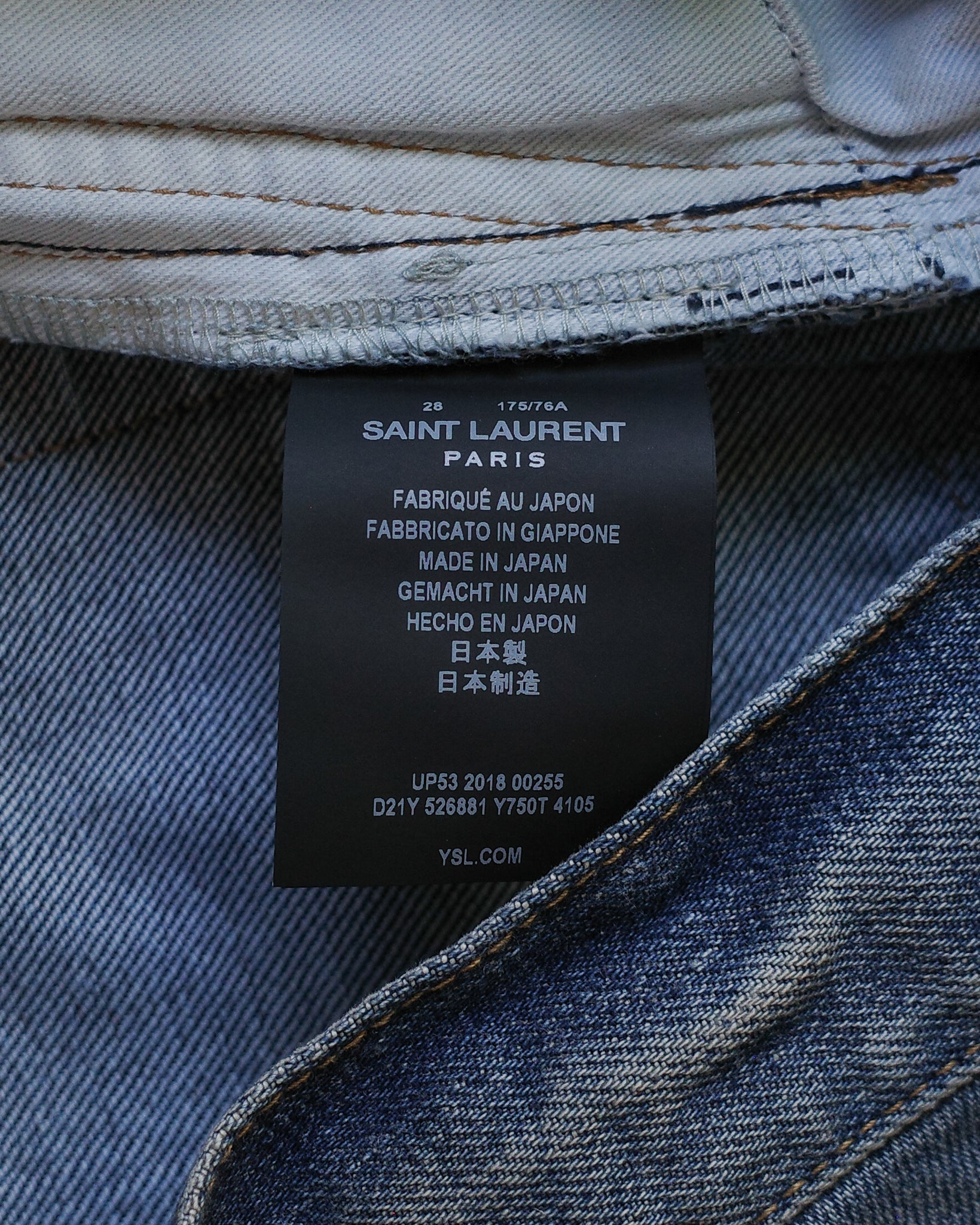 Saint Laurent Paris 2018 D18 Paint Denim