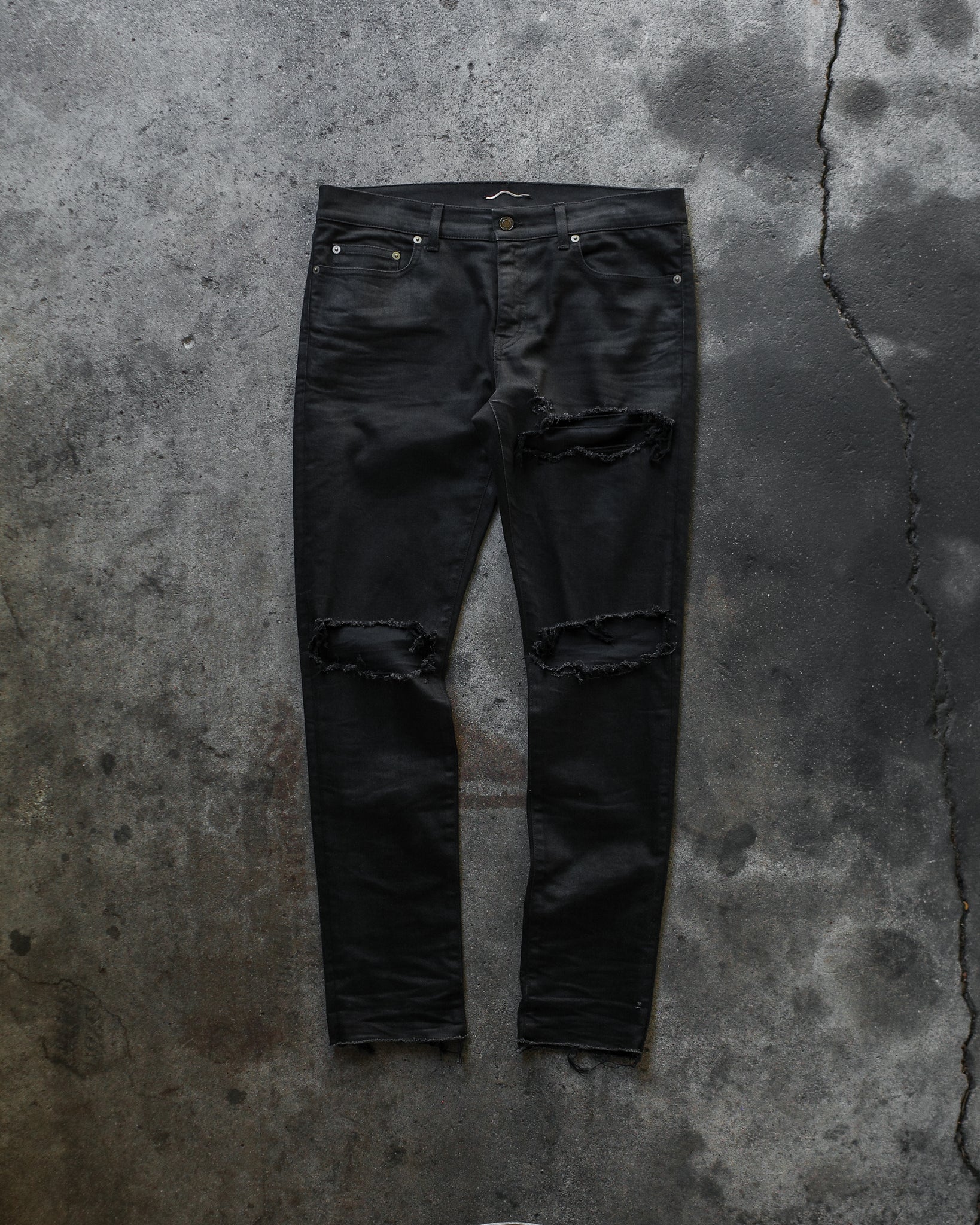 Saint Laurent Paris 2016 D02 Distressed Denim