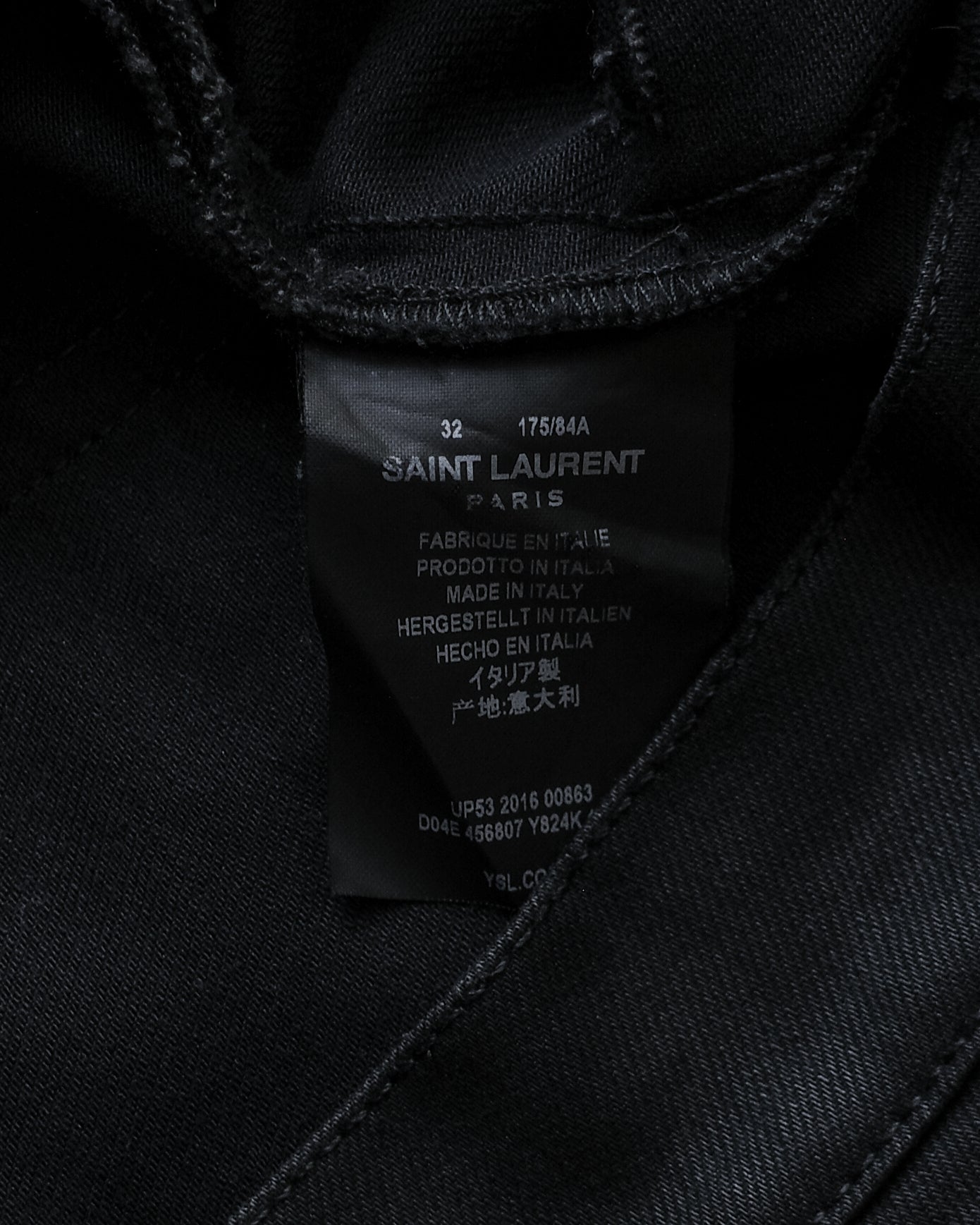 Saint Laurent Paris 2016 D02 Distressed Denim