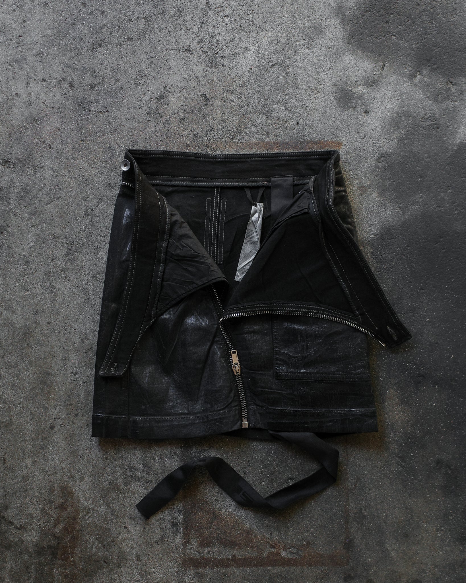 Rick Owens SS24 Foil Aircut Skirt