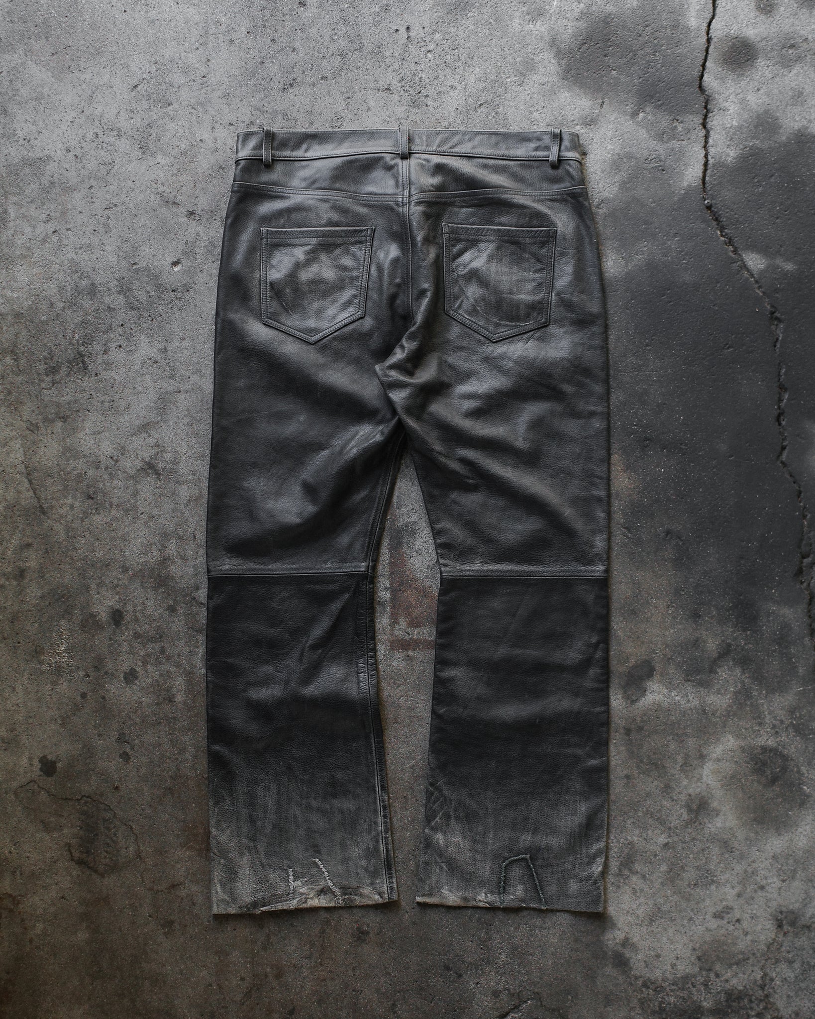 Enfants Riches Déprimés Leather Repaired Pants