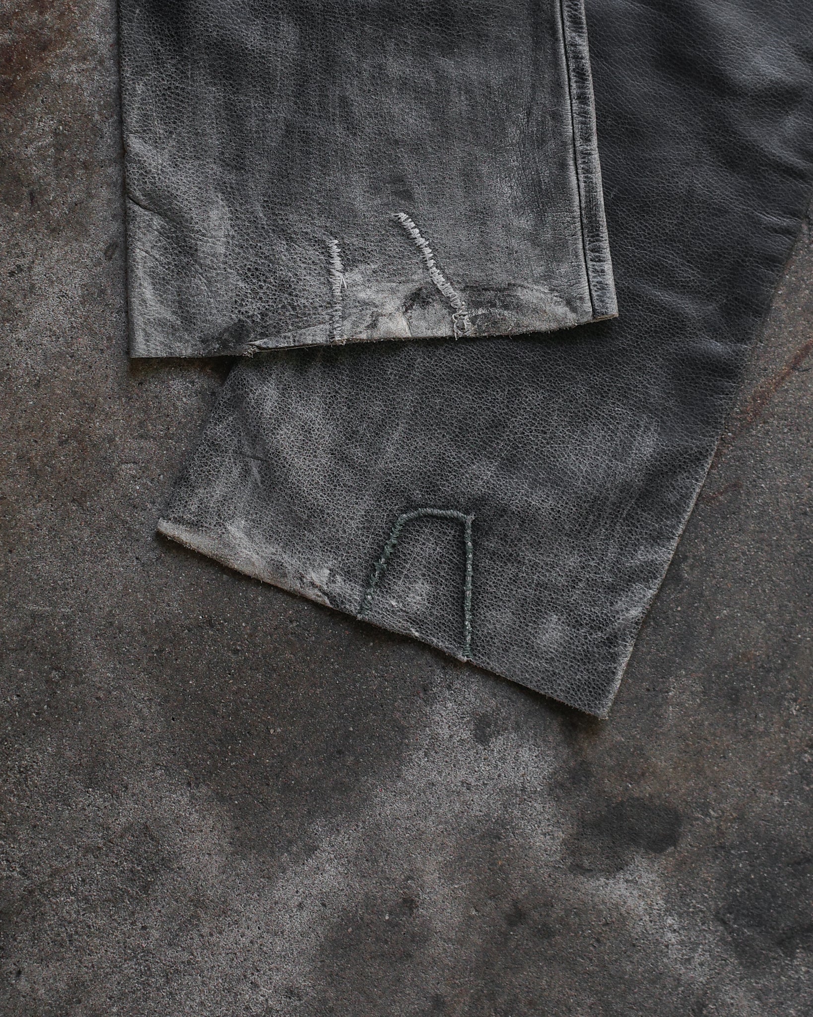 Enfants Riches Déprimés Leather Repaired Pants