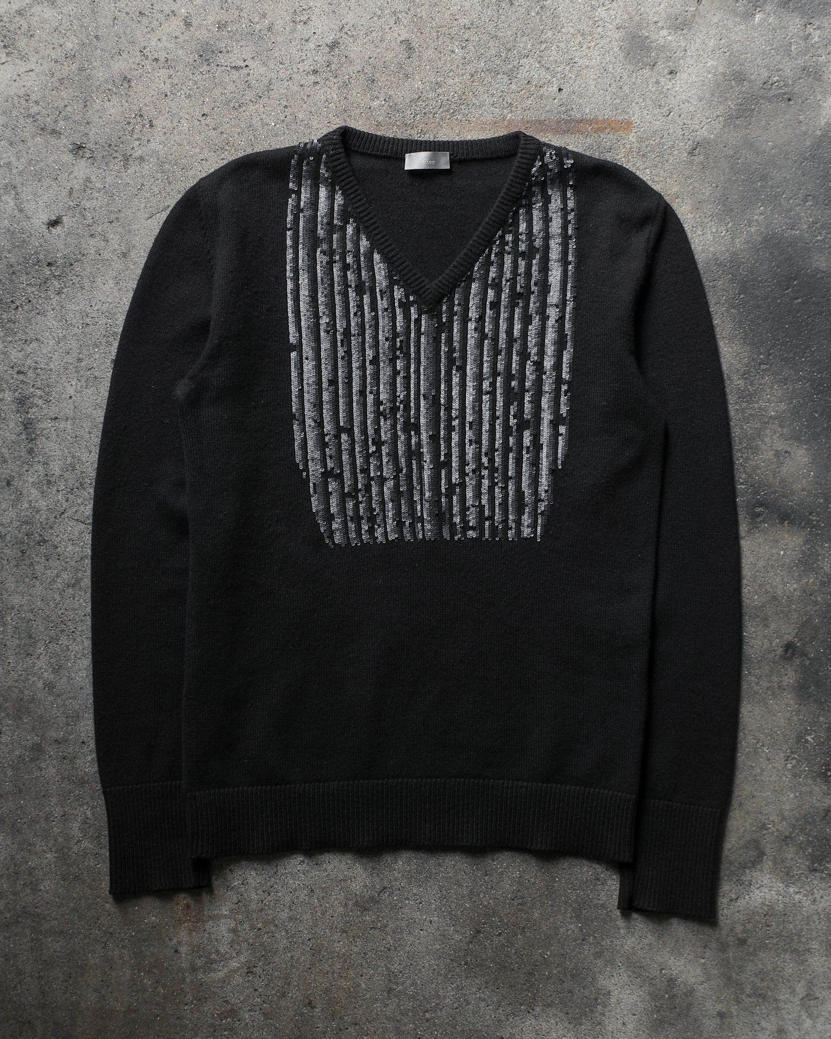 Dior Homme AW06 Sequins V Neck Sweater – BLINDATE INC