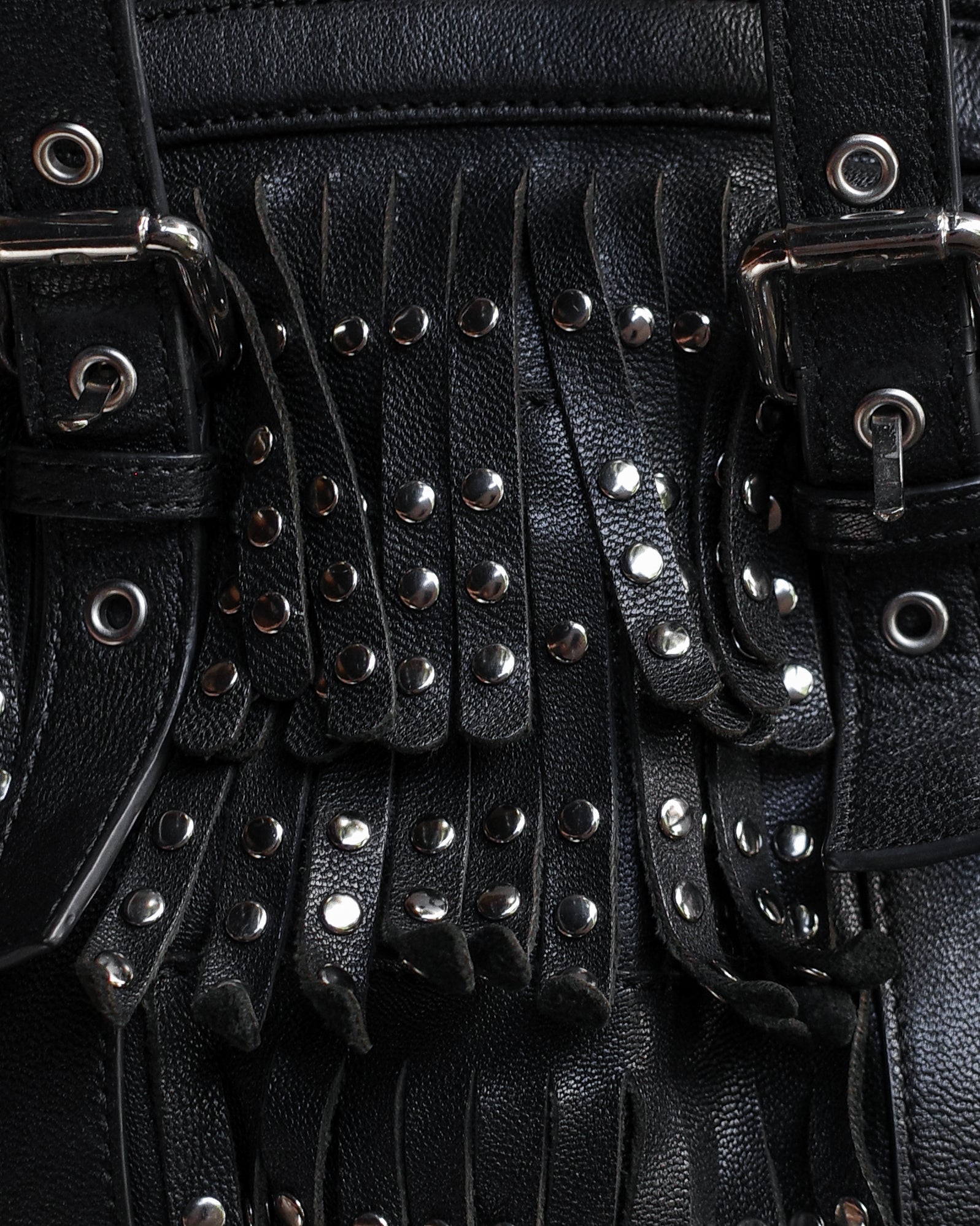 Rosebud Studded Fringe Handbag