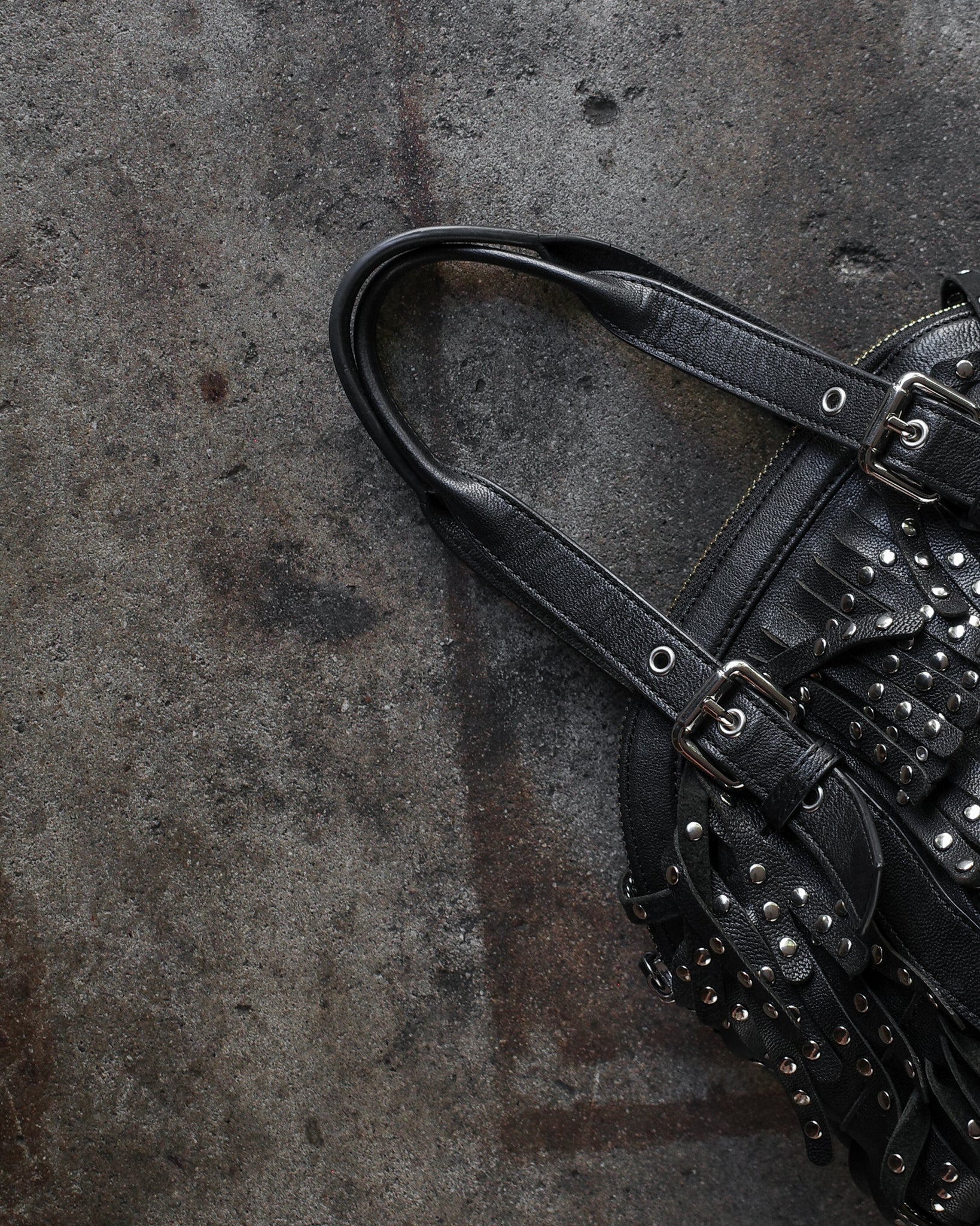 Rosebud Studded Fringe Handbag