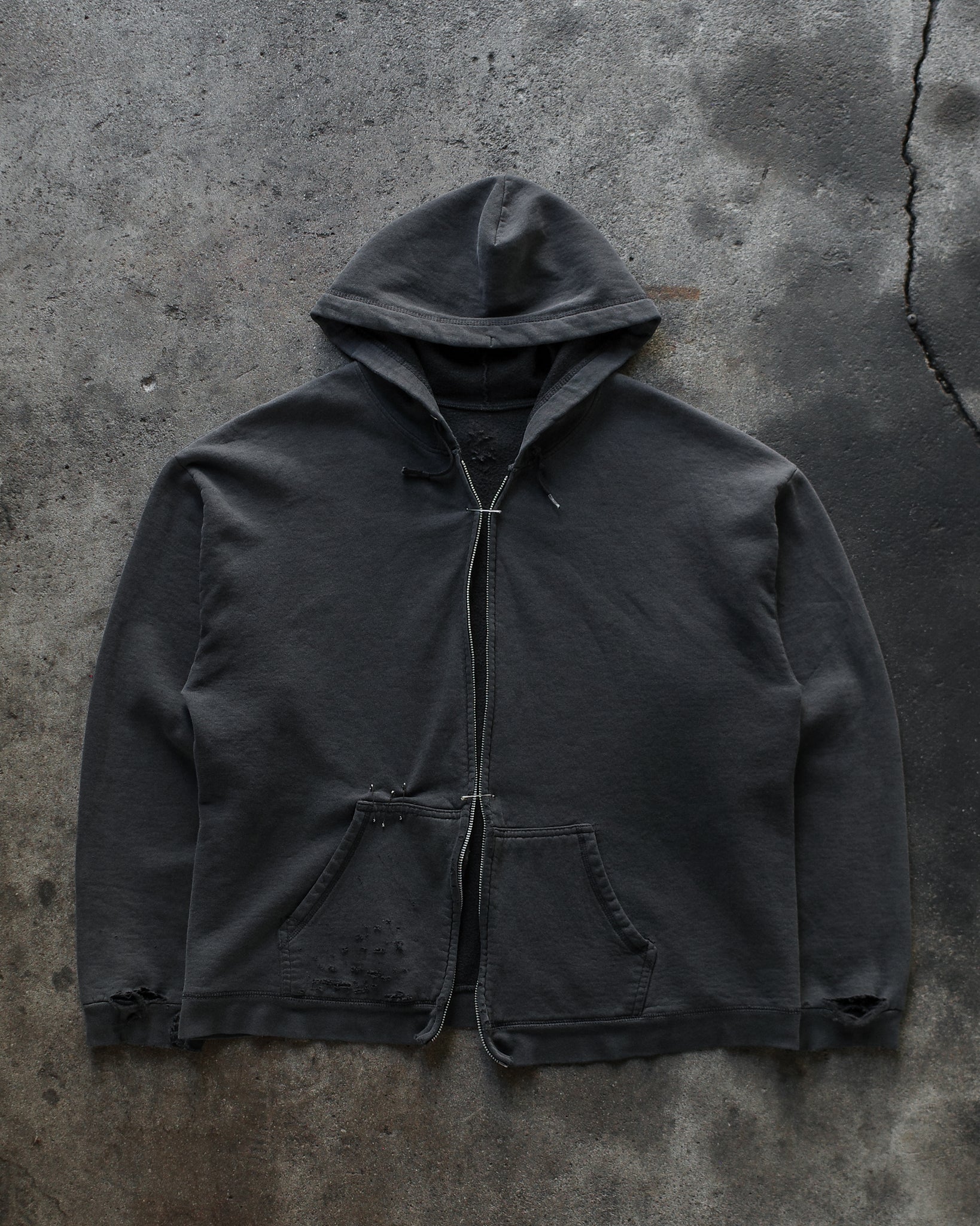 2000s Distressed & Pinned Zip Up