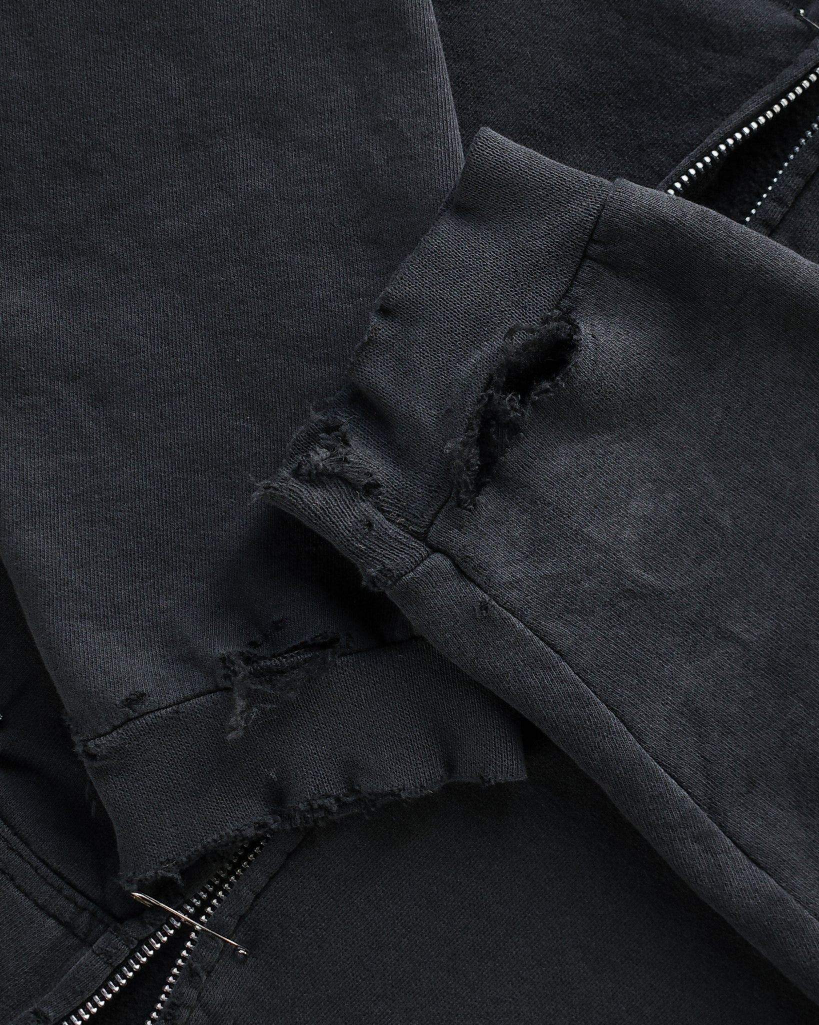 2000s Distressed & Pinned Zip Up