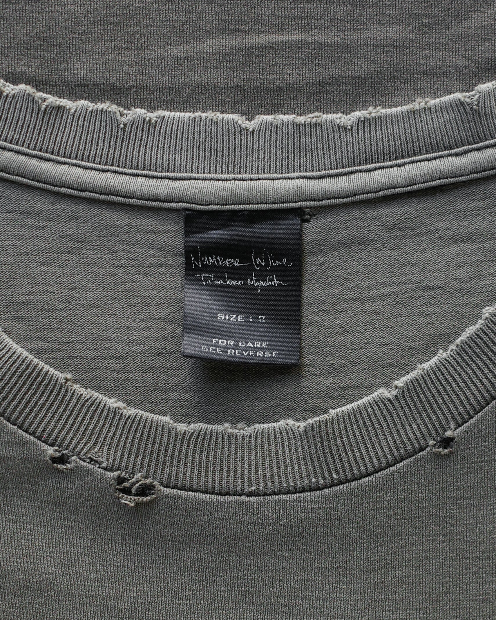 05SS NUMBER NINE ダメージ加工 JOINT ポケTシャツ Number (N)ine SS05 
