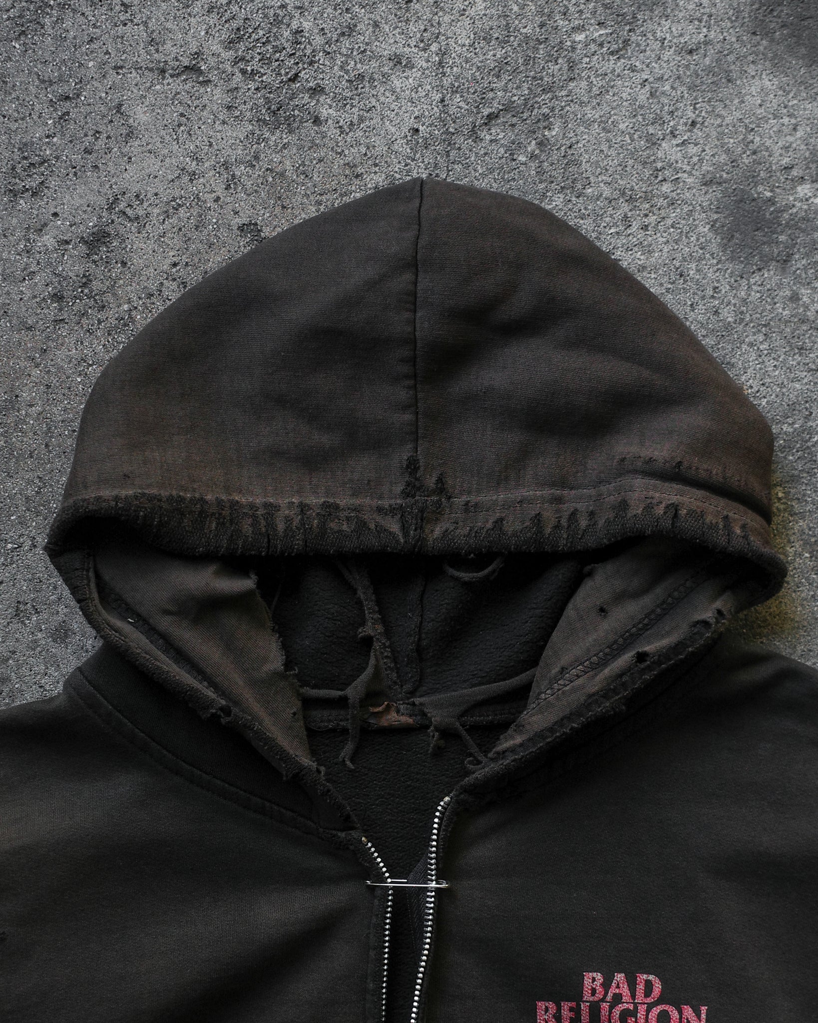 1990s Bad Religion Faded & Distressed Zip Up