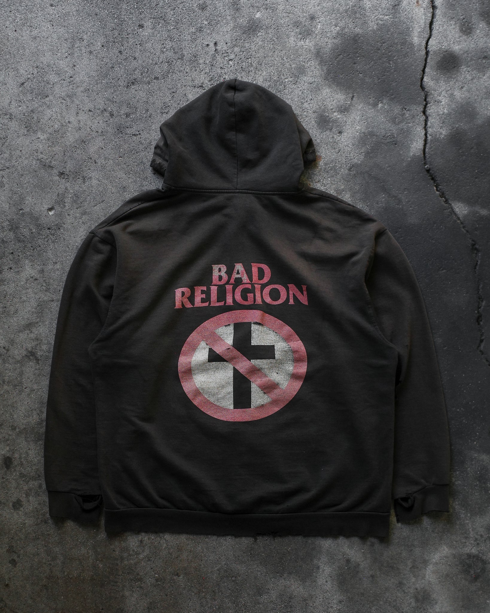 1990s Bad Religion Faded & Distressed Zip Up