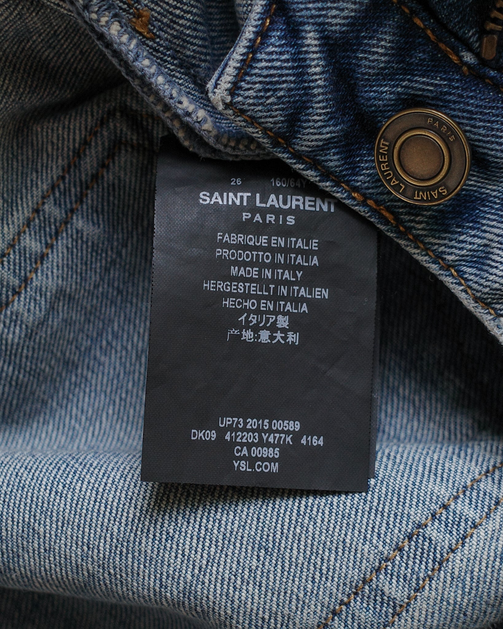 Saint Laurent Paris 2015 D05 Knee Blowout Denim