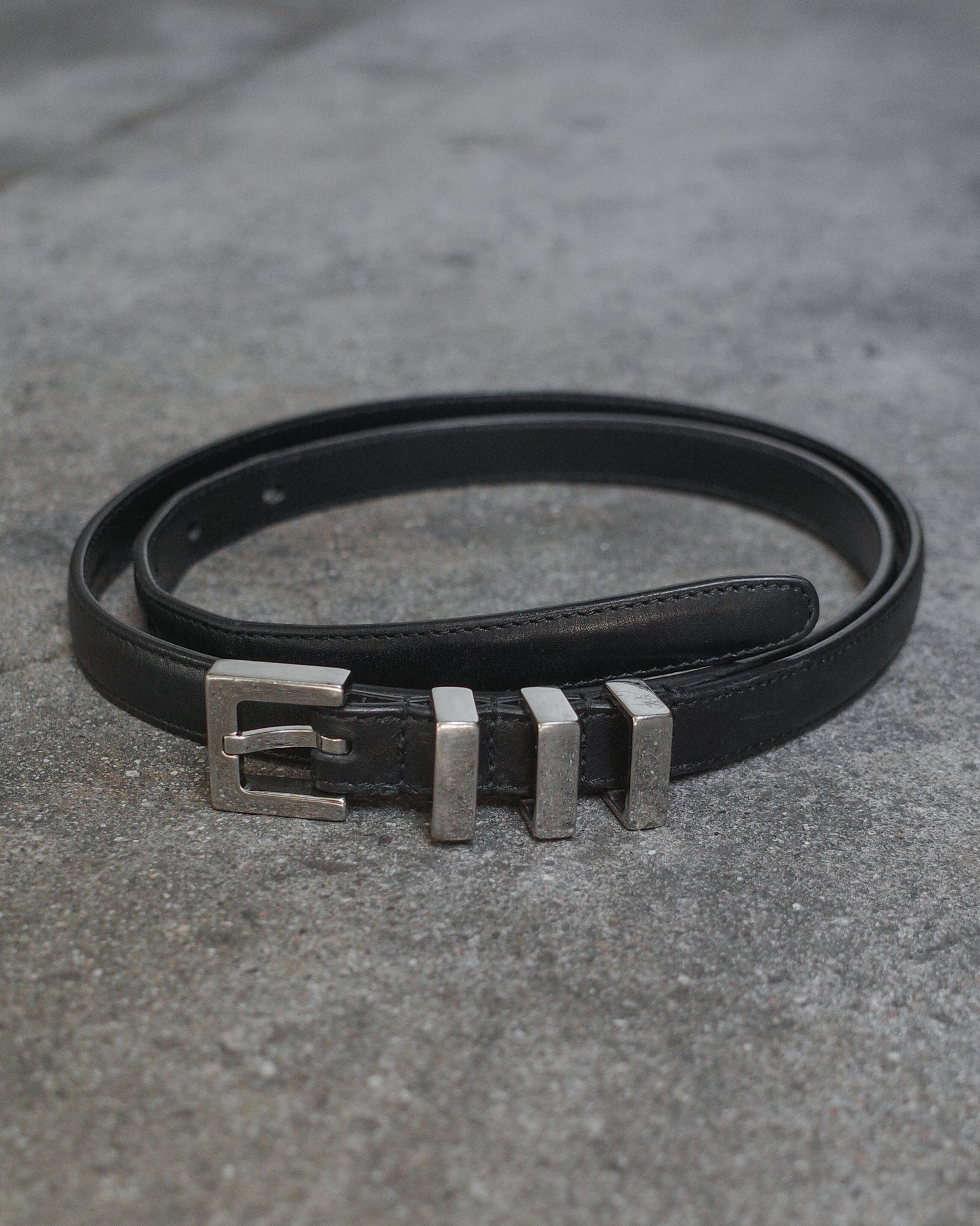 ご*ん様 SAINT LAURENT PARIS 3連 Leatehr belt Saint Laurent Paris 3 Passant Belt – BLINDATE INC