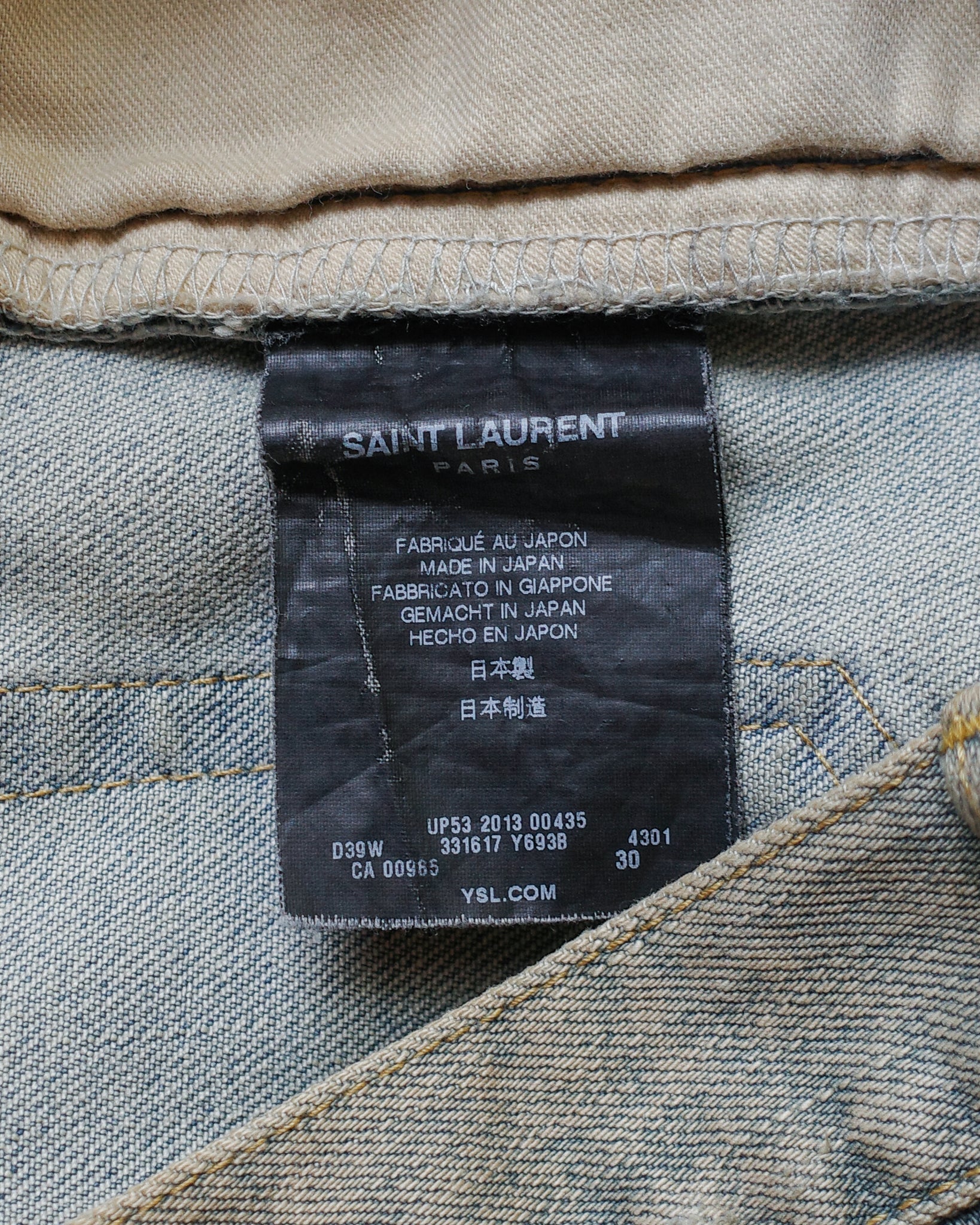 Saint Laurent Paris FW13 Mudwash Chain Denim