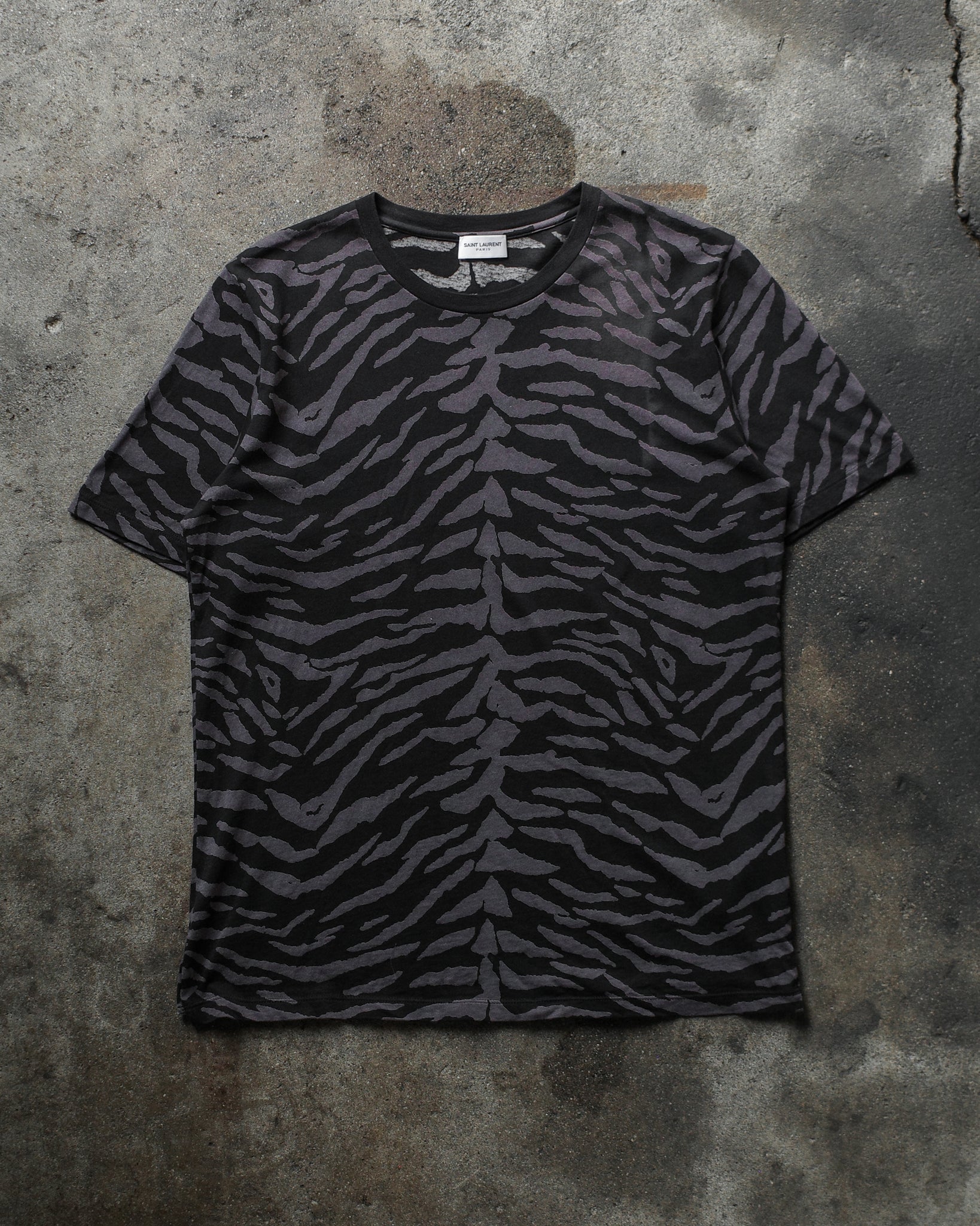 Saint Laurent Paris SS19 Tiger Print Tee