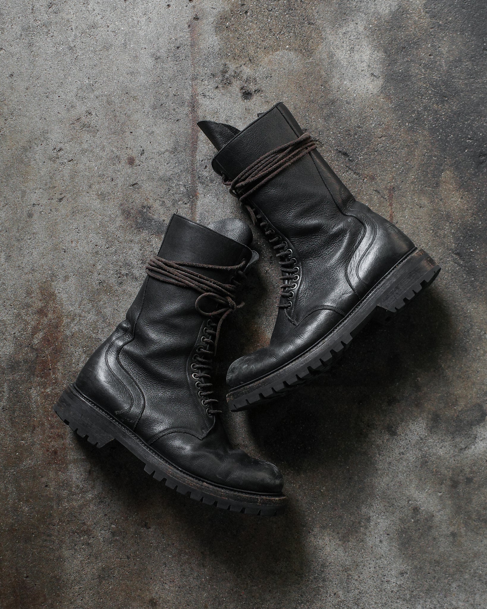 Rick Owens SS18 Side Zip Combat Boots