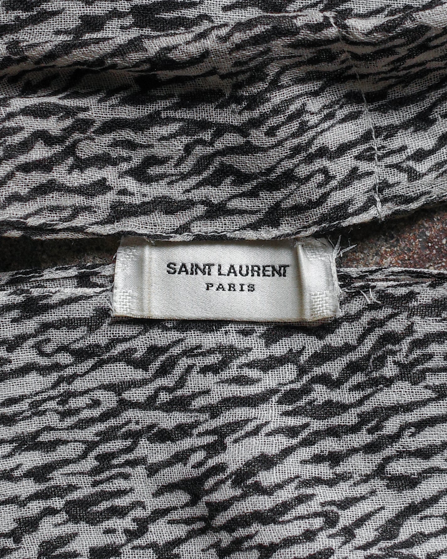 Saint Laurent Paris Tiger Lavallière Scarf