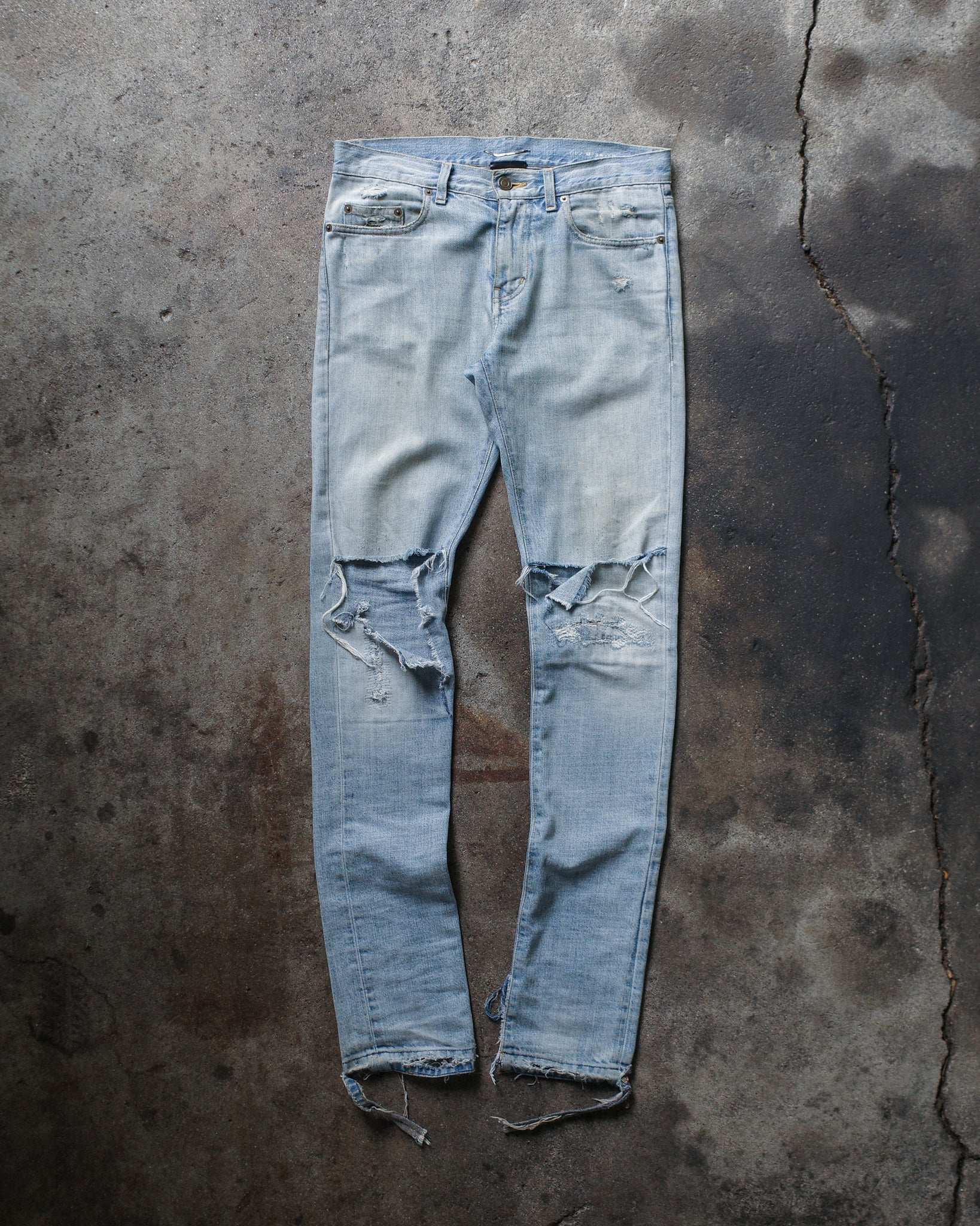 Saint Laurent Paris 2015 D02 Distressed & Repaired Denim