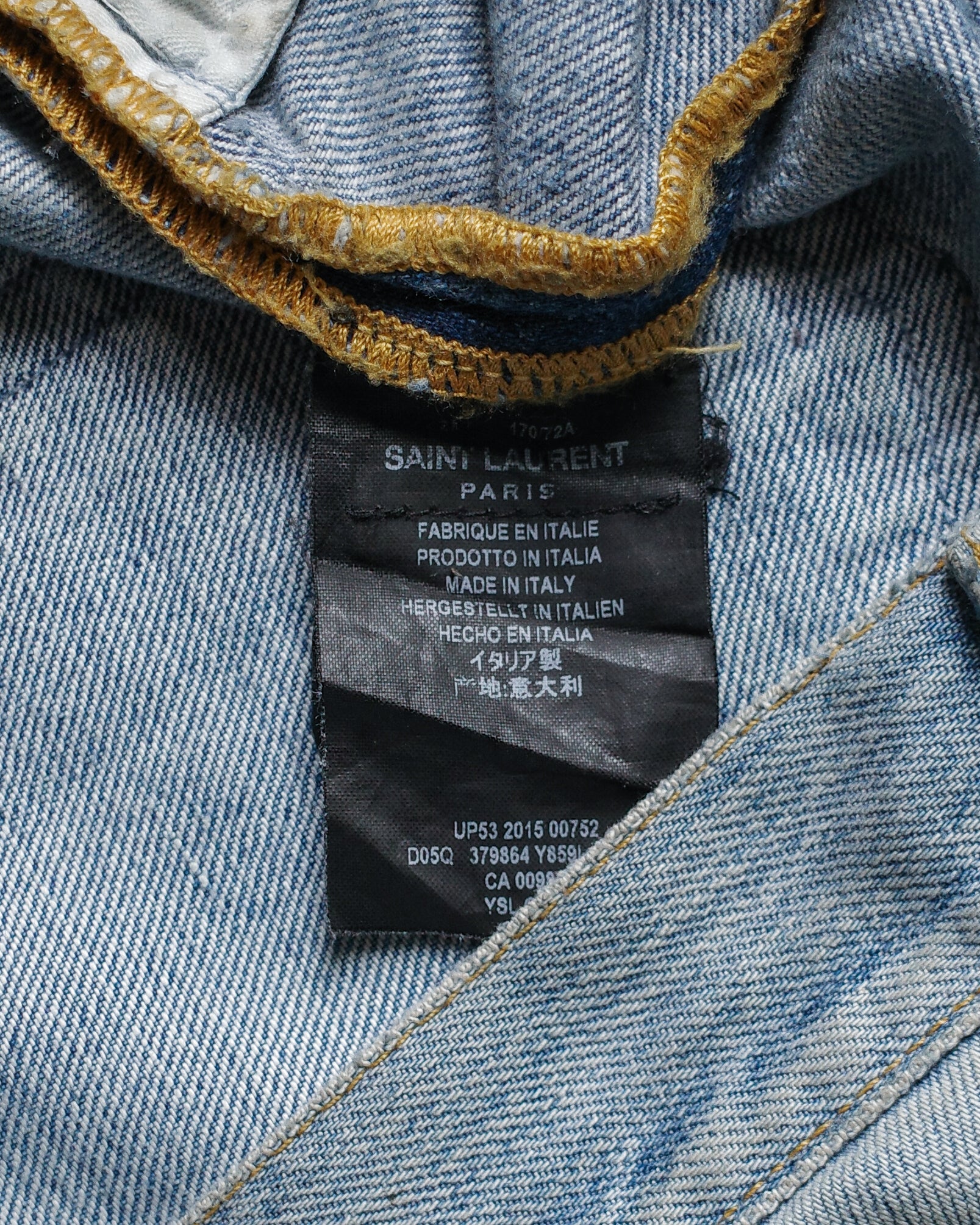 Saint Laurent Paris 2015 D02 Distressed & Repaired Denim