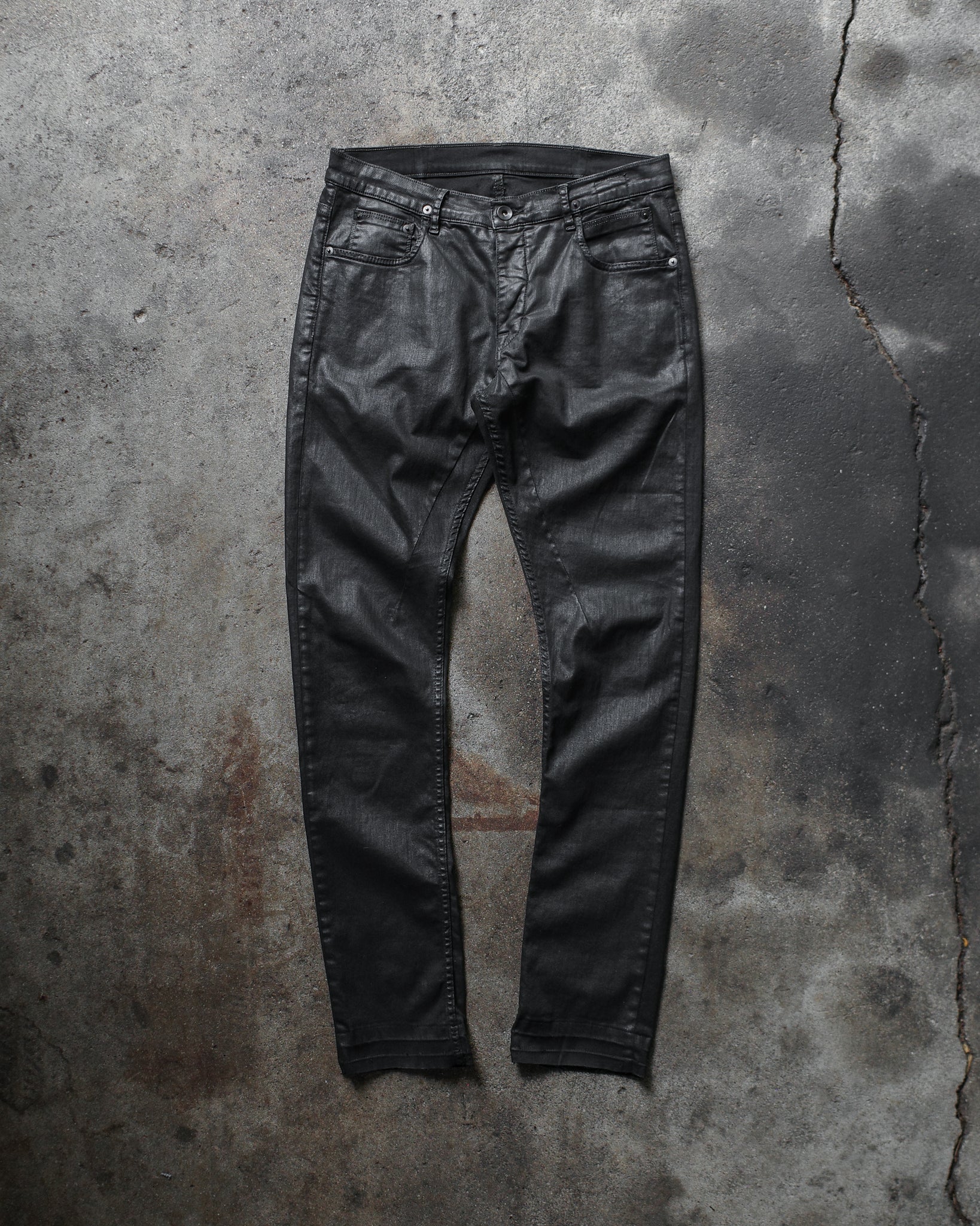 Rick Owen FW15 Detroit Cut SBW Waxed Denim
