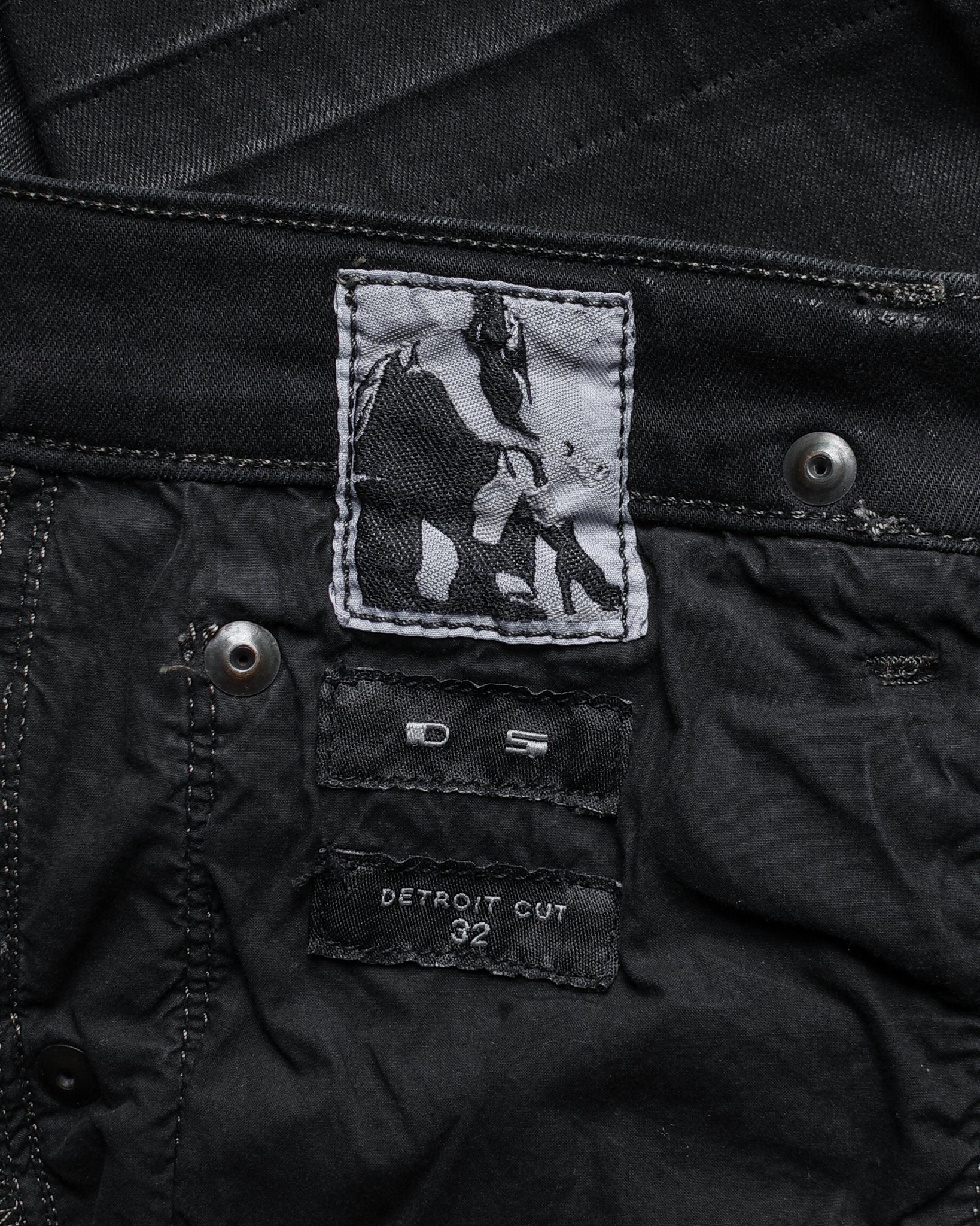 Rick Owen FW15 Detroit Cut SBW Waxed Denim