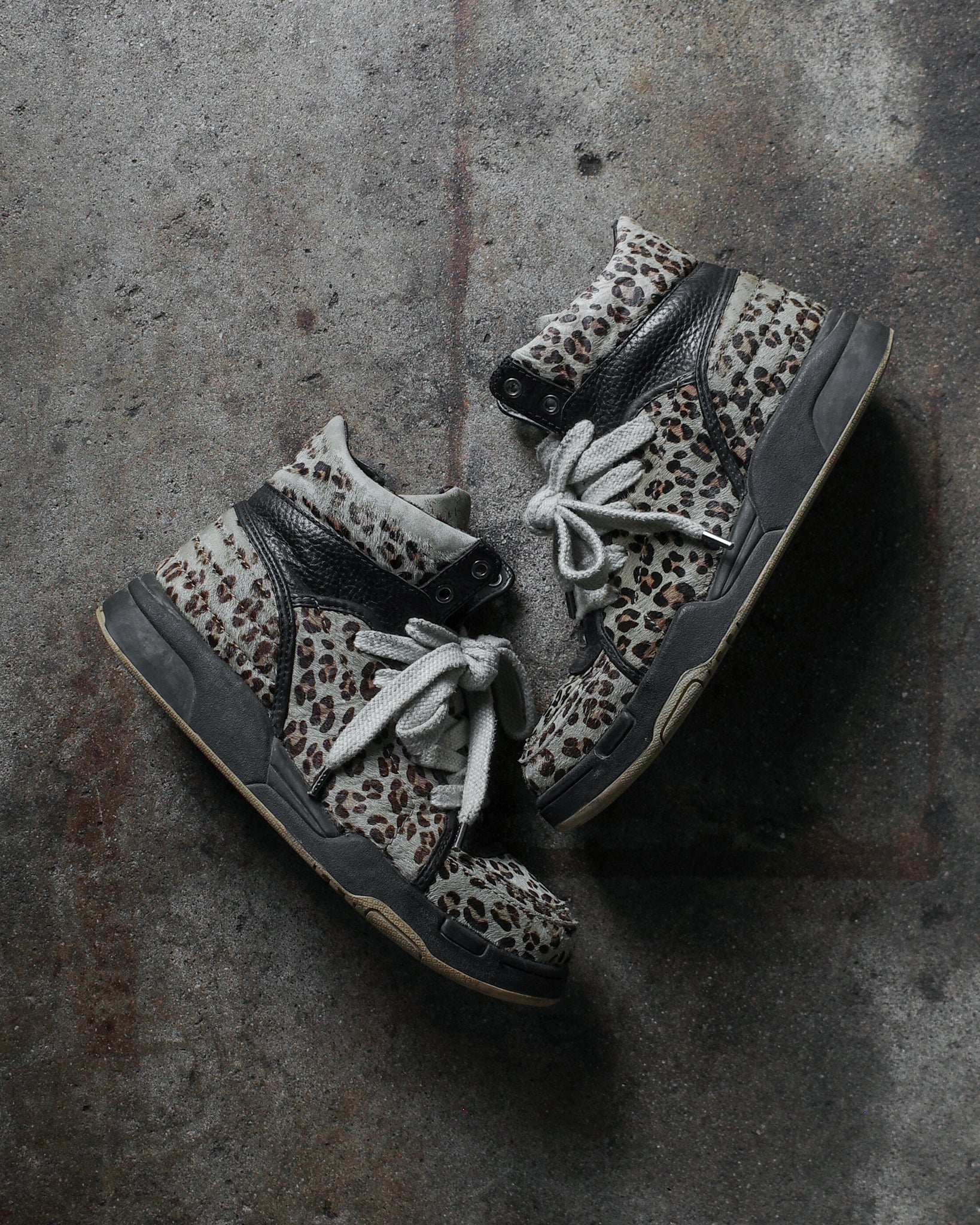 Diet Butcher Slim Skin Cheetah Hi-Top Sneakers