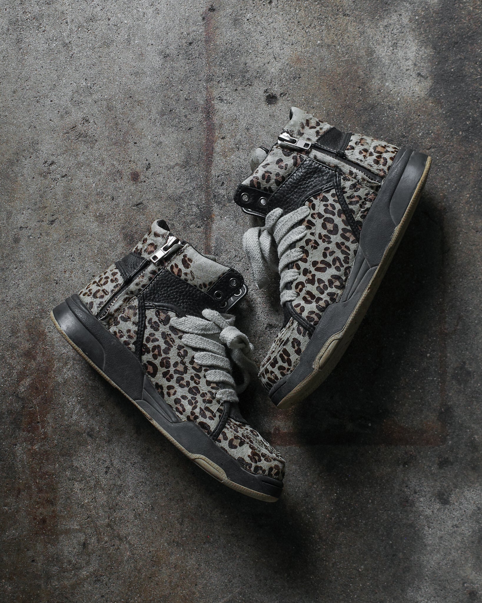 Diet Butcher Slim Skin Cheetah Hi-Top Sneakers