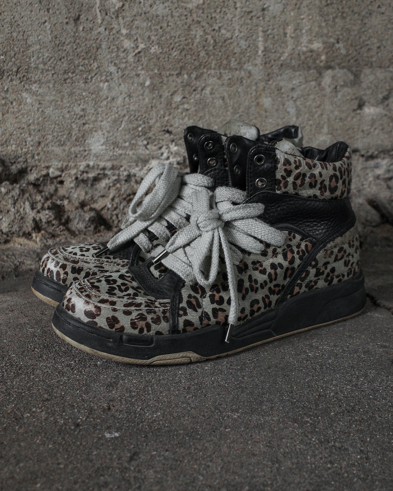 Diet Butcher Slim Skin Cheetah Hi-Top Sneakers