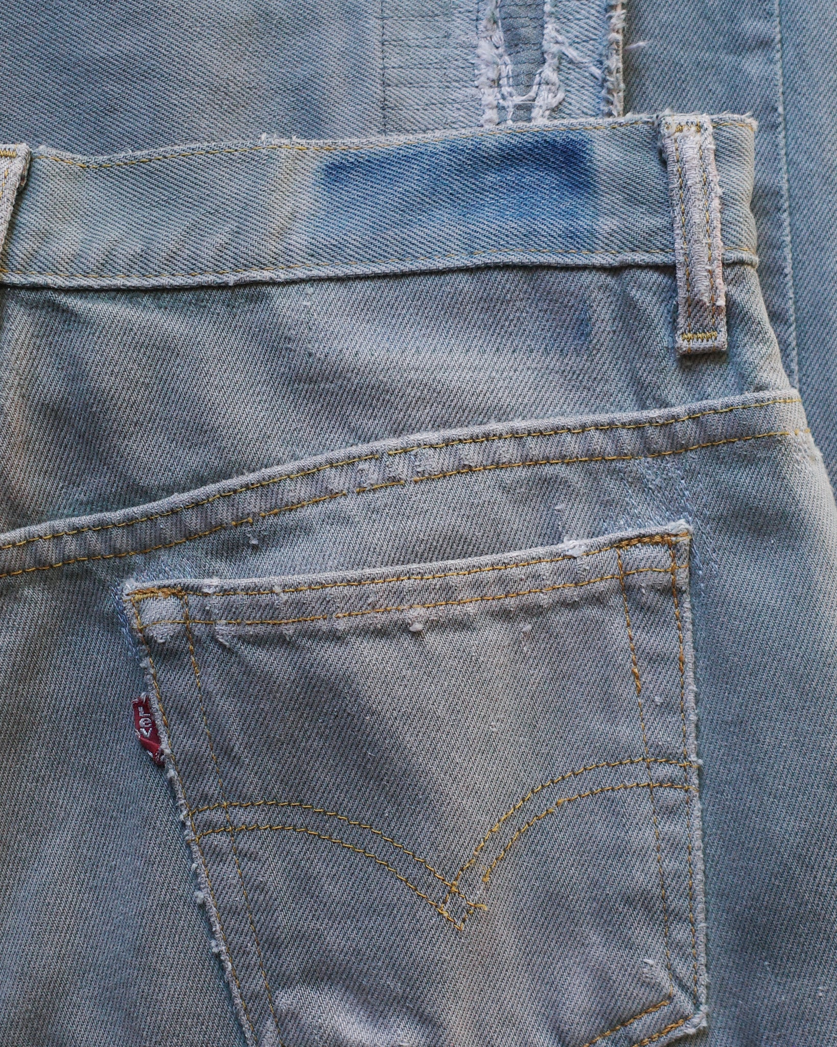 1990s Levi's 501 Stained & Repaired Released Hem Denim