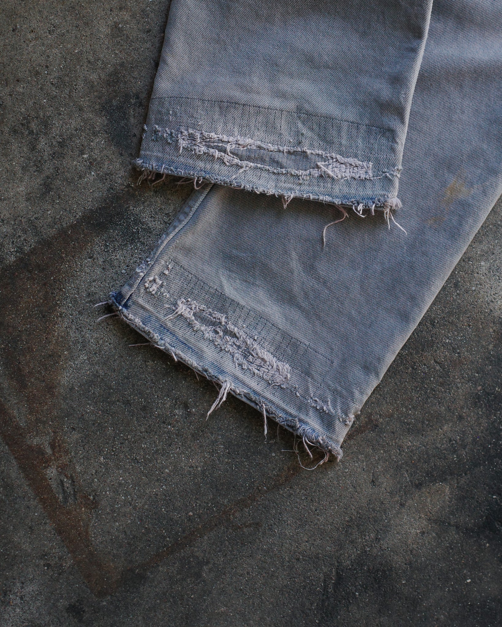 1990s Levi's 501 Stained & Repaired Released Hem Denim