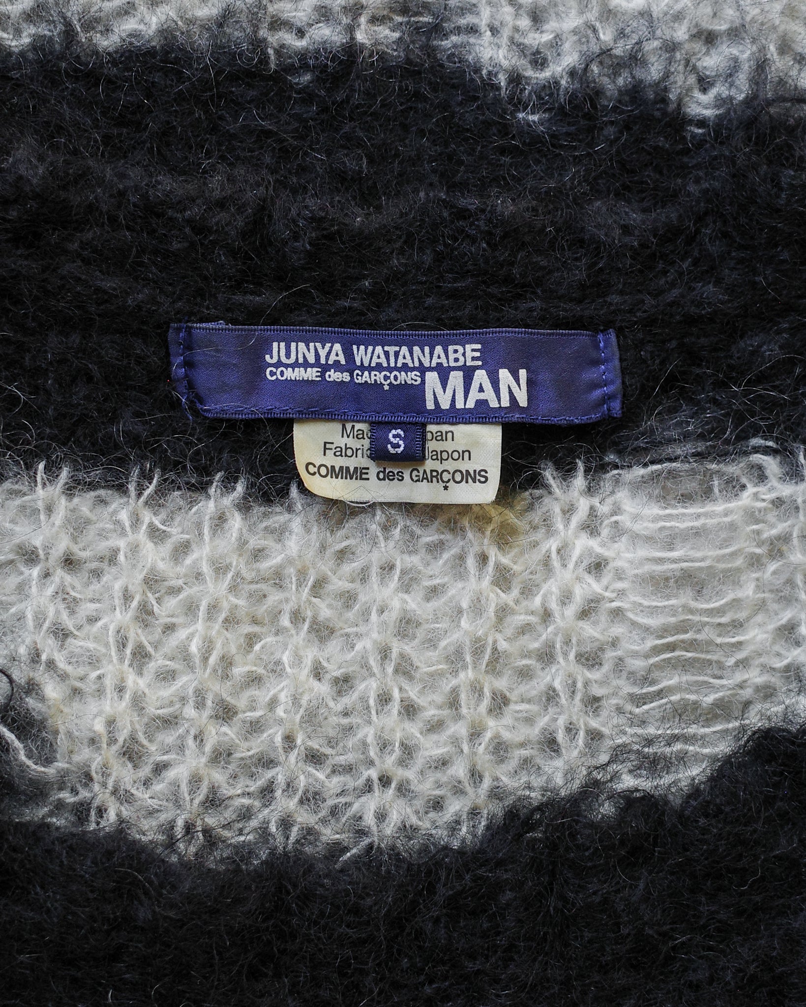 Comme Des Garcon AW14 Striped Grunge Knit