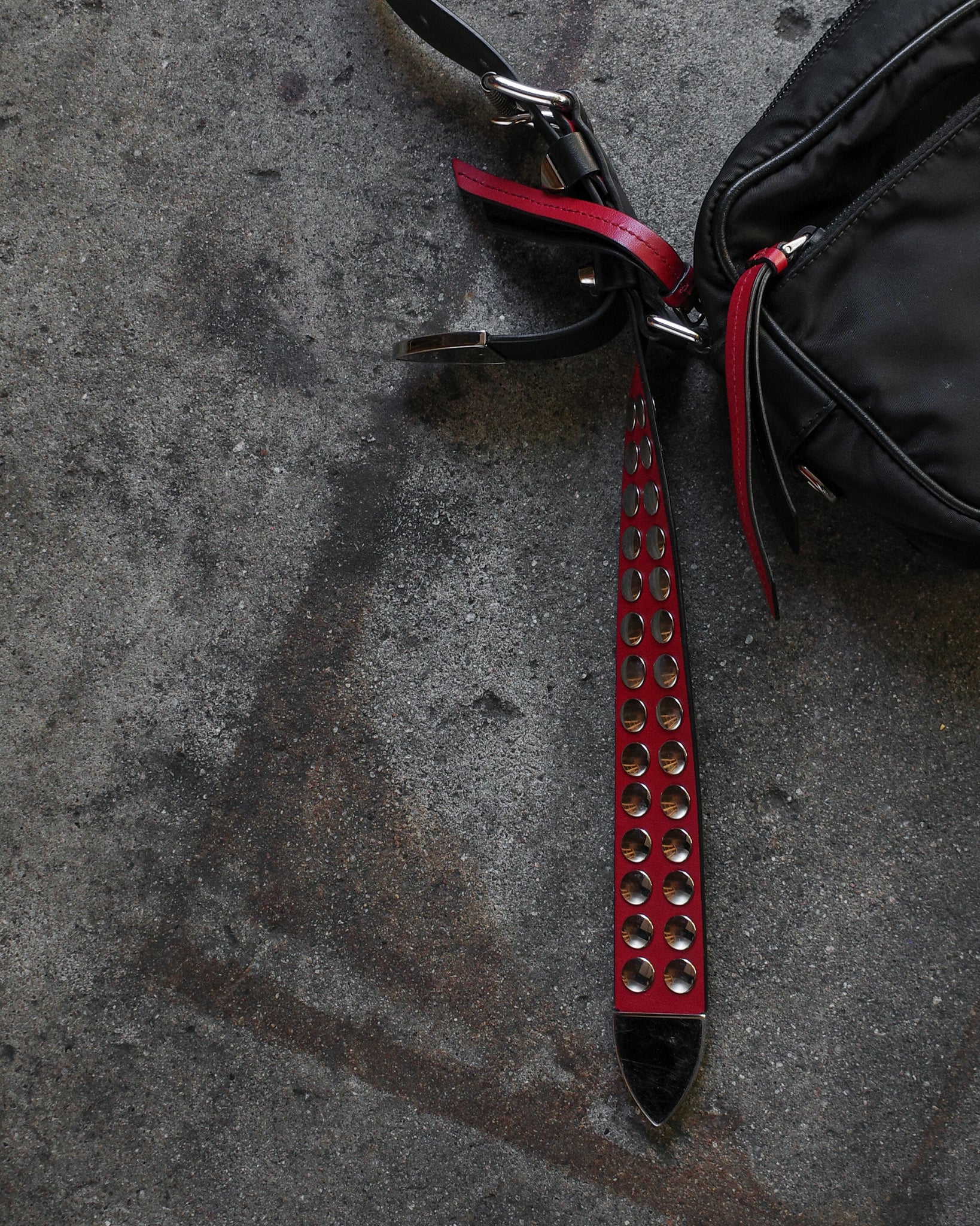 Prada 2018 Studded New Vela Messenger Bag